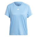 Essentials 3 Stripes T-Shirt Women - light blue, white