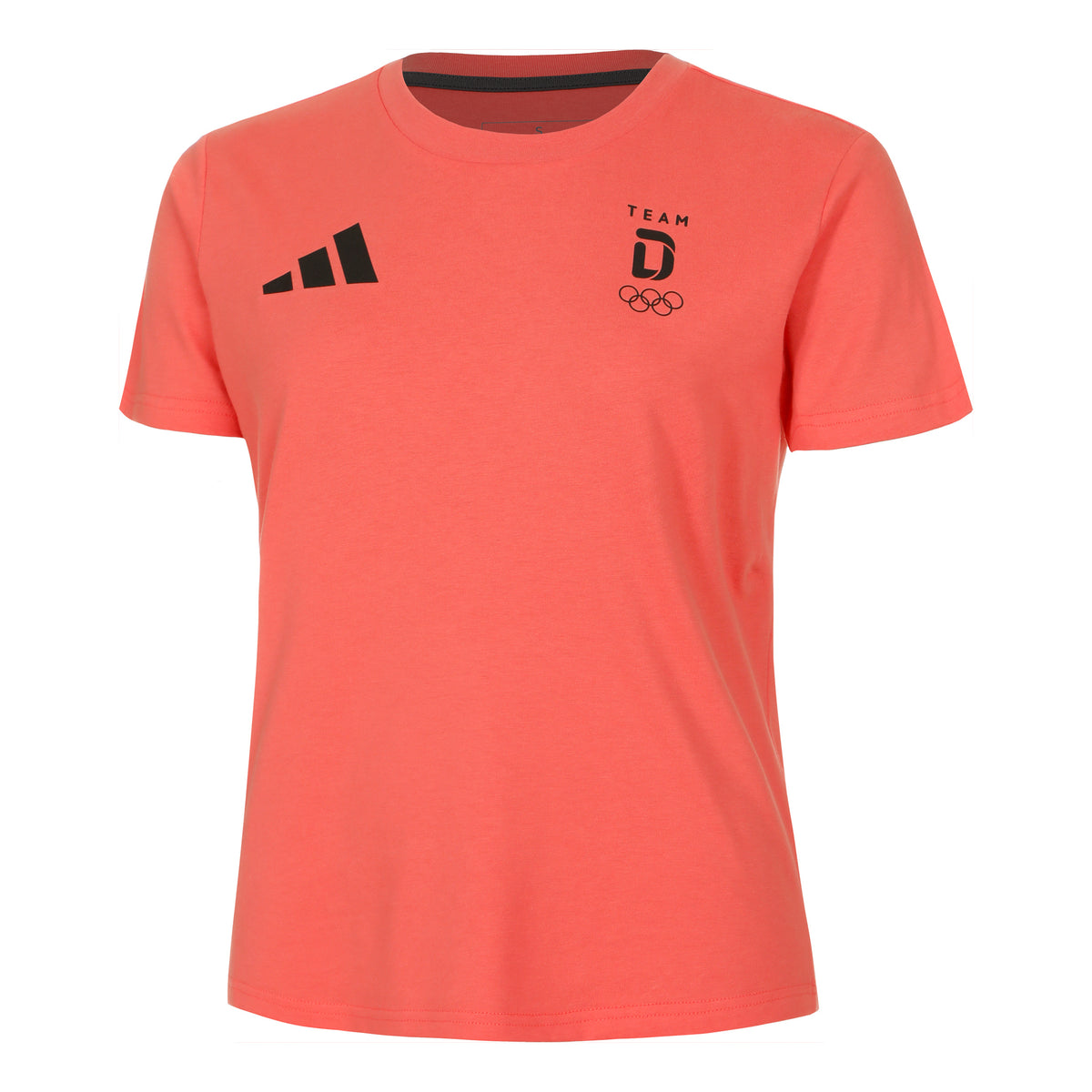 adidas Team Tee T-Shirt Women - coral,