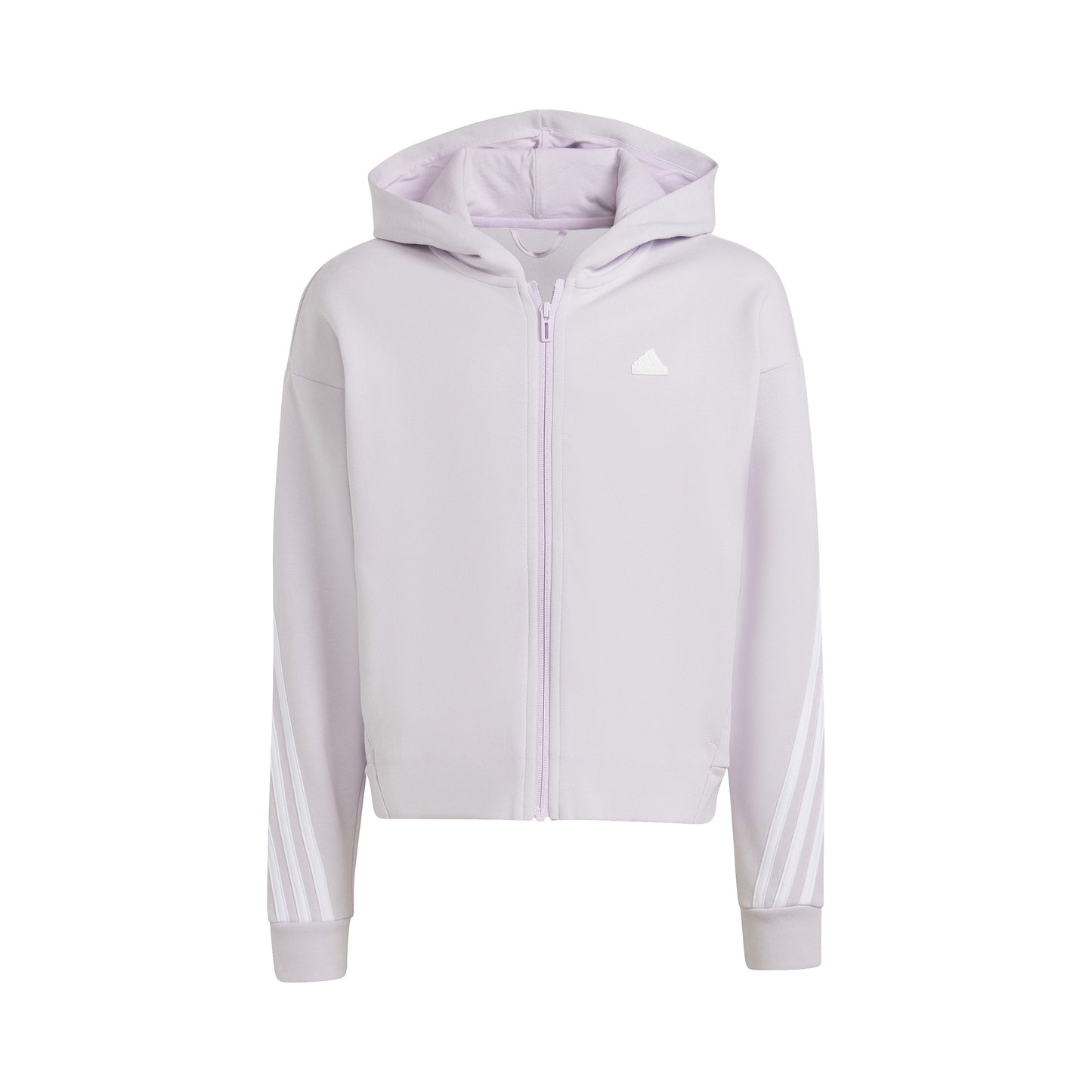 adidas Future Icon 3Stripes Zip Hoodie Girls - lilac, white