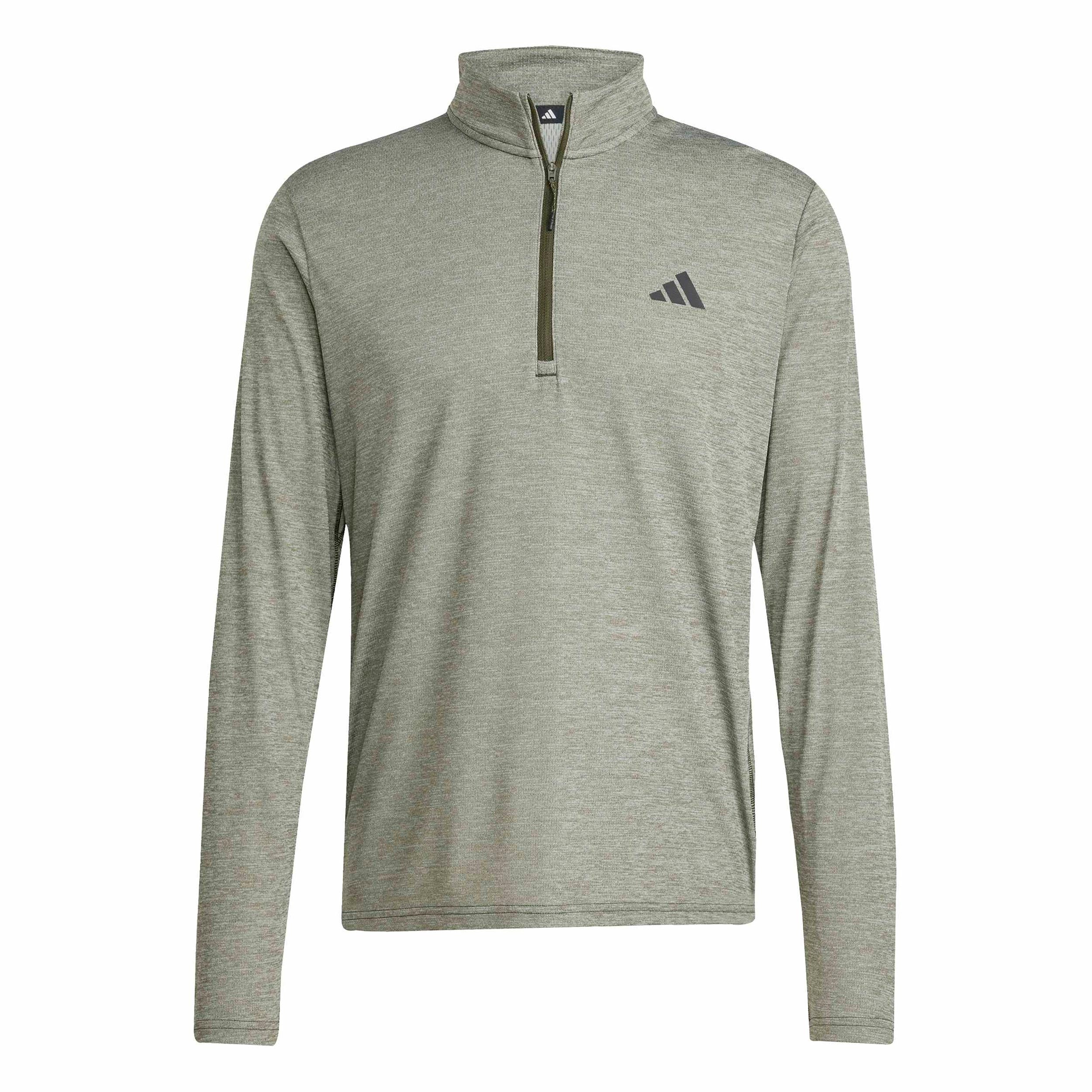 :…: Essentials 1/4 Zip Long sleeve - dark green | Tennis-Point