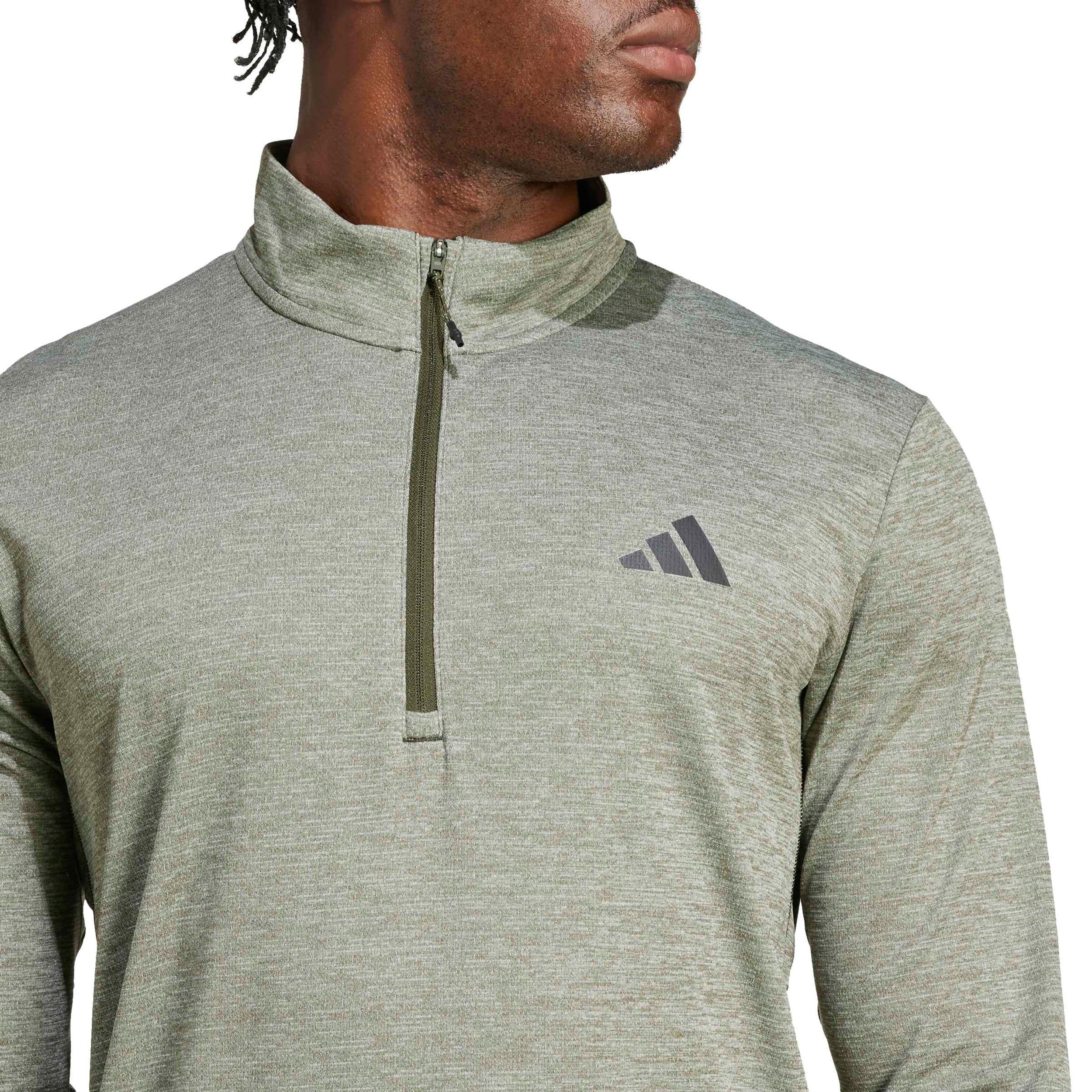 Essentials 1/4 Zip Long sleeve - dark green | Tennis-Point