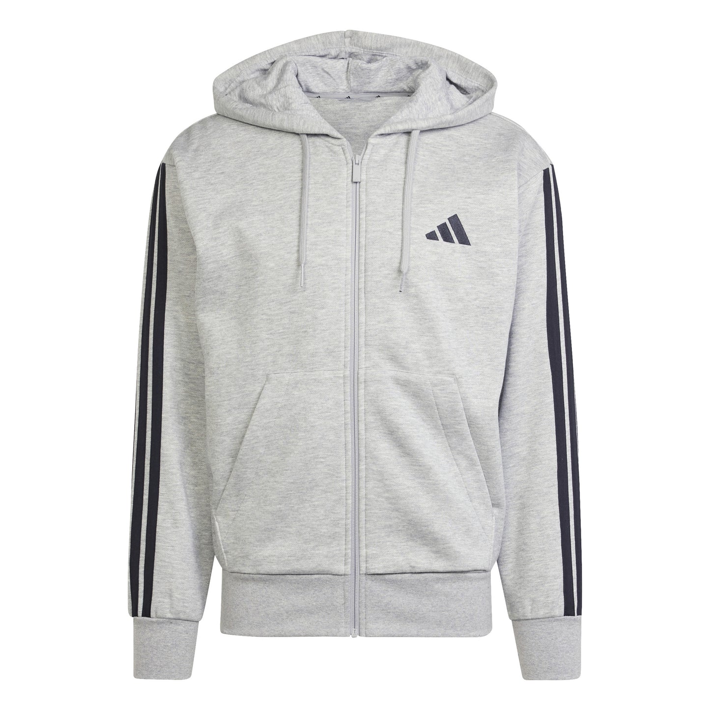 adidas Essentials 3 Stripes Zip Hoodie Men - grey, black