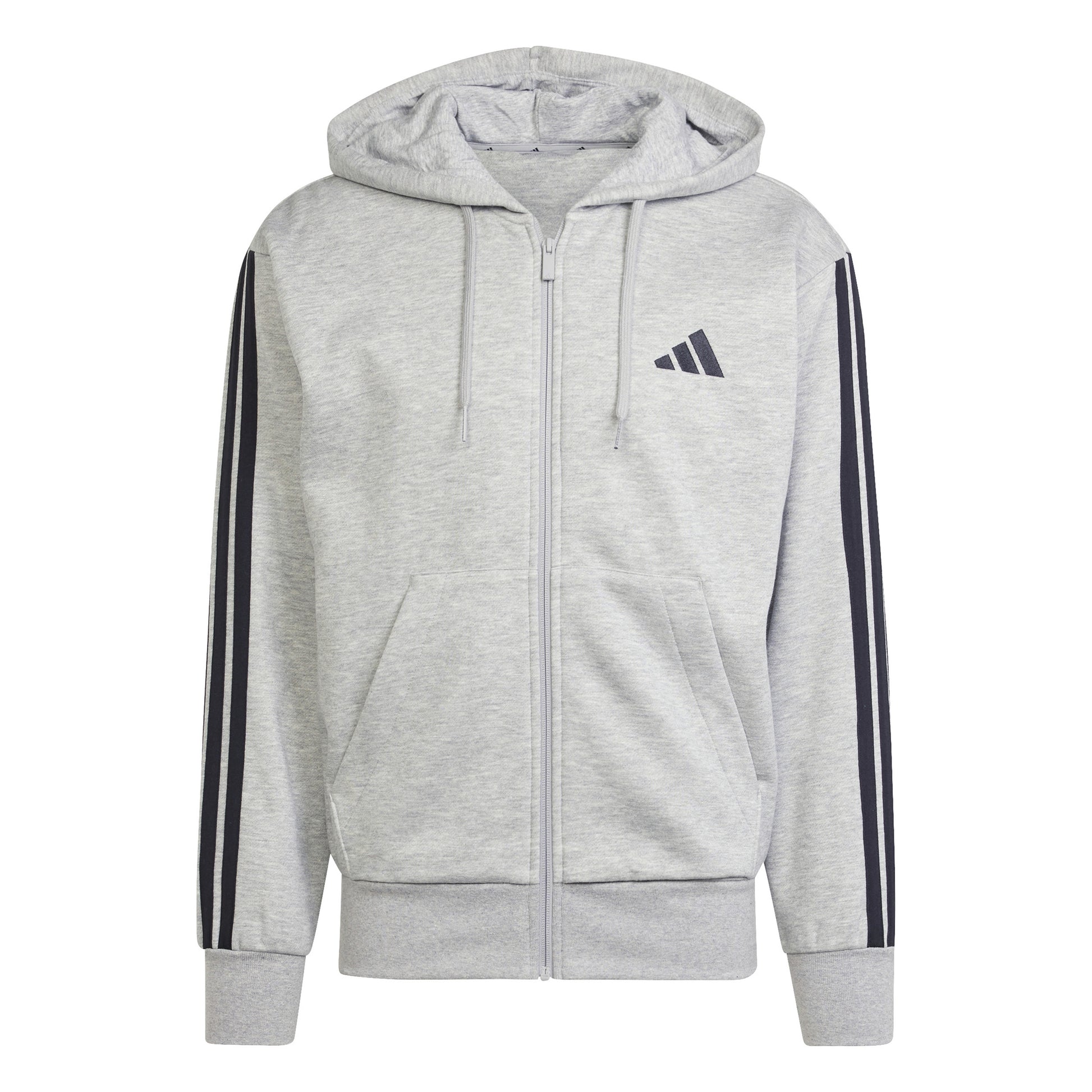 adidas Essentials 3 Stripes Zip Hoodie Men - grey, black