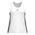 Club 25 Tech Tank Top Women-White,Dark Blue