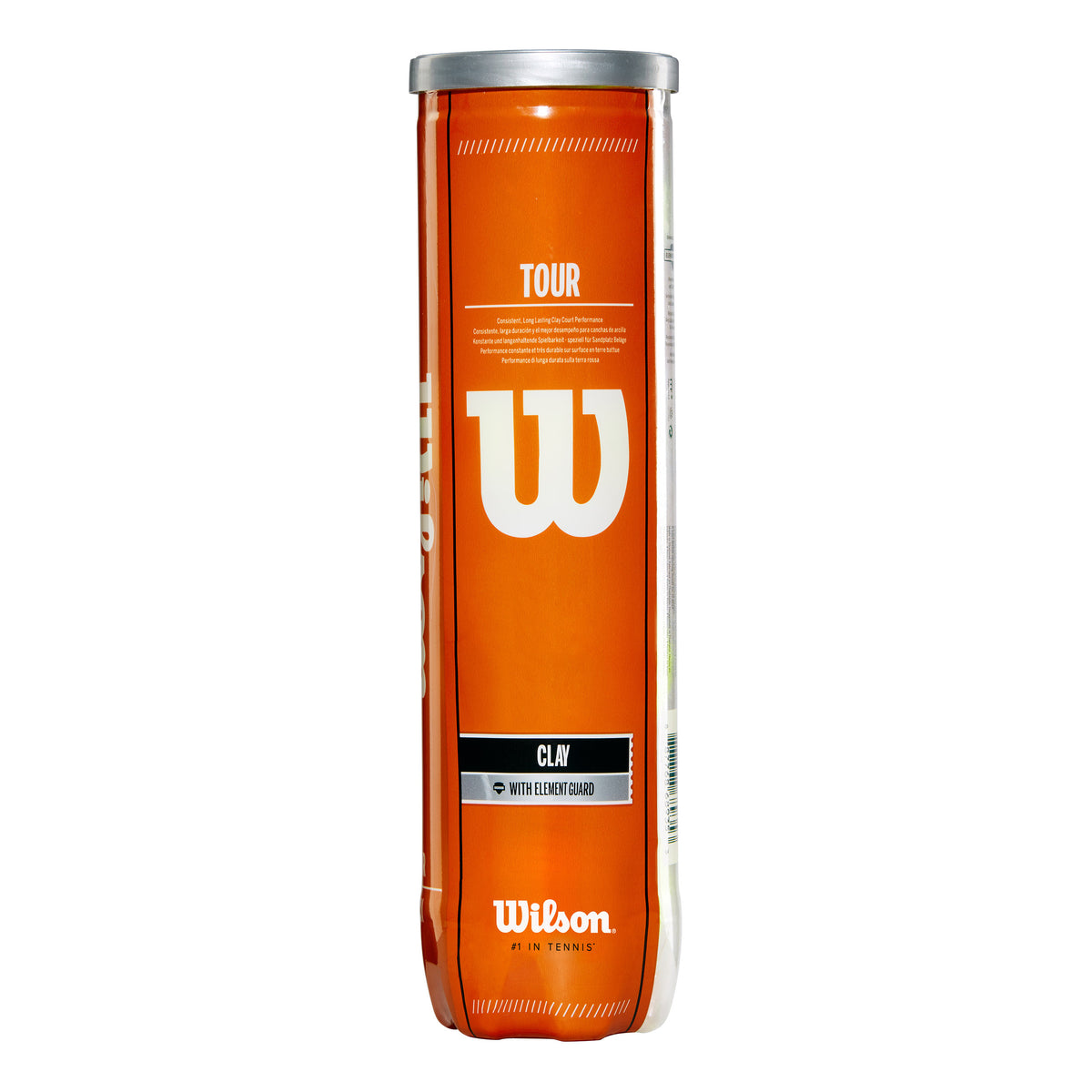 Wilson Tour Clay TBall 4er 4 Ball Tube