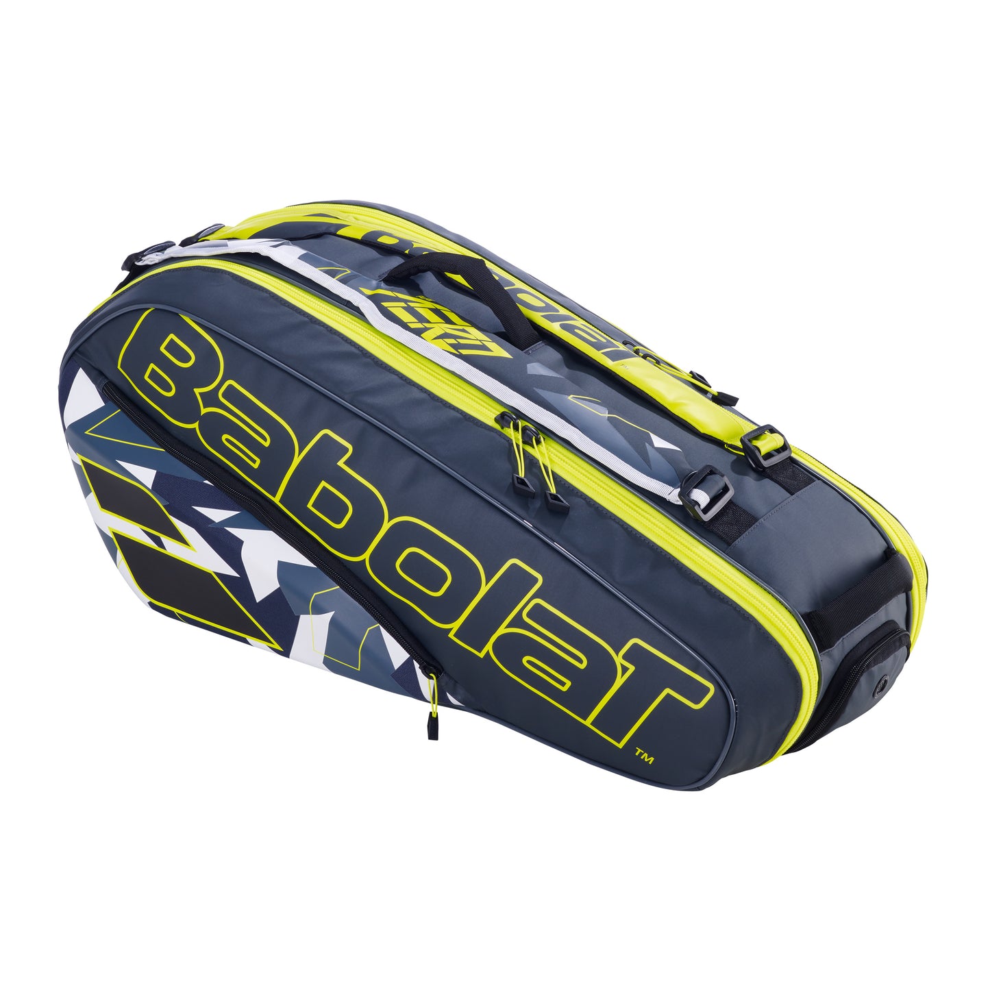 Babolat Pure Aero RH X 6 Racket Bag-Anthracite,Yellow