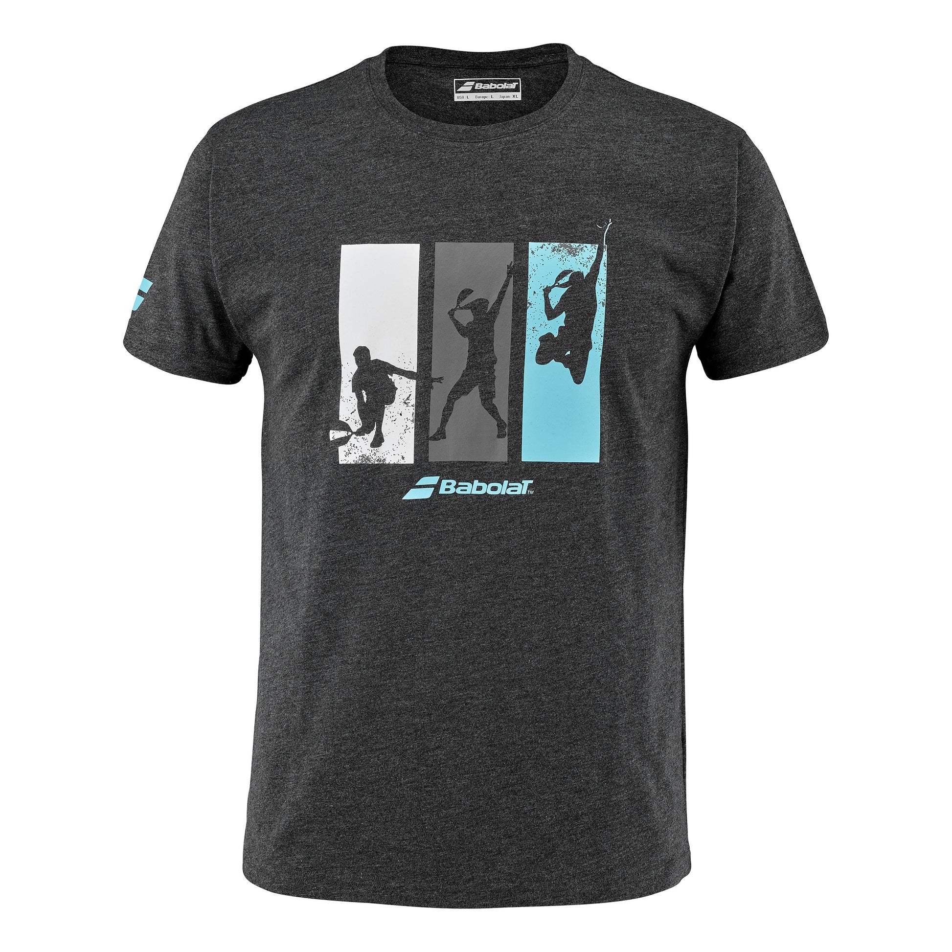 Babolat Cotton T-Shirt Men - black, multicoloured