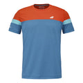 Crew Neck T-Shirt Men - dark blue, orange