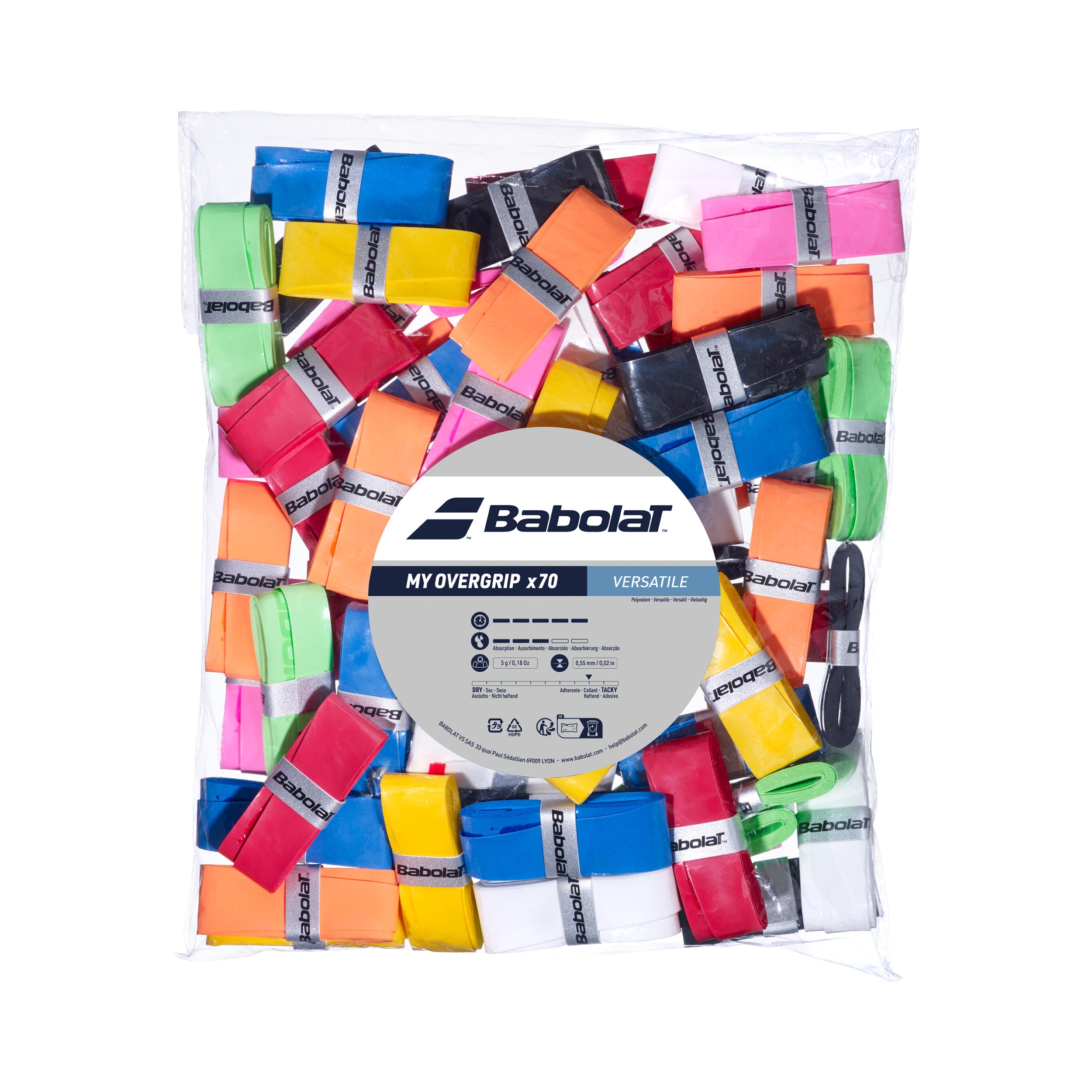 Babolat My Overgrip Refill 70 Pack-Multicoloured