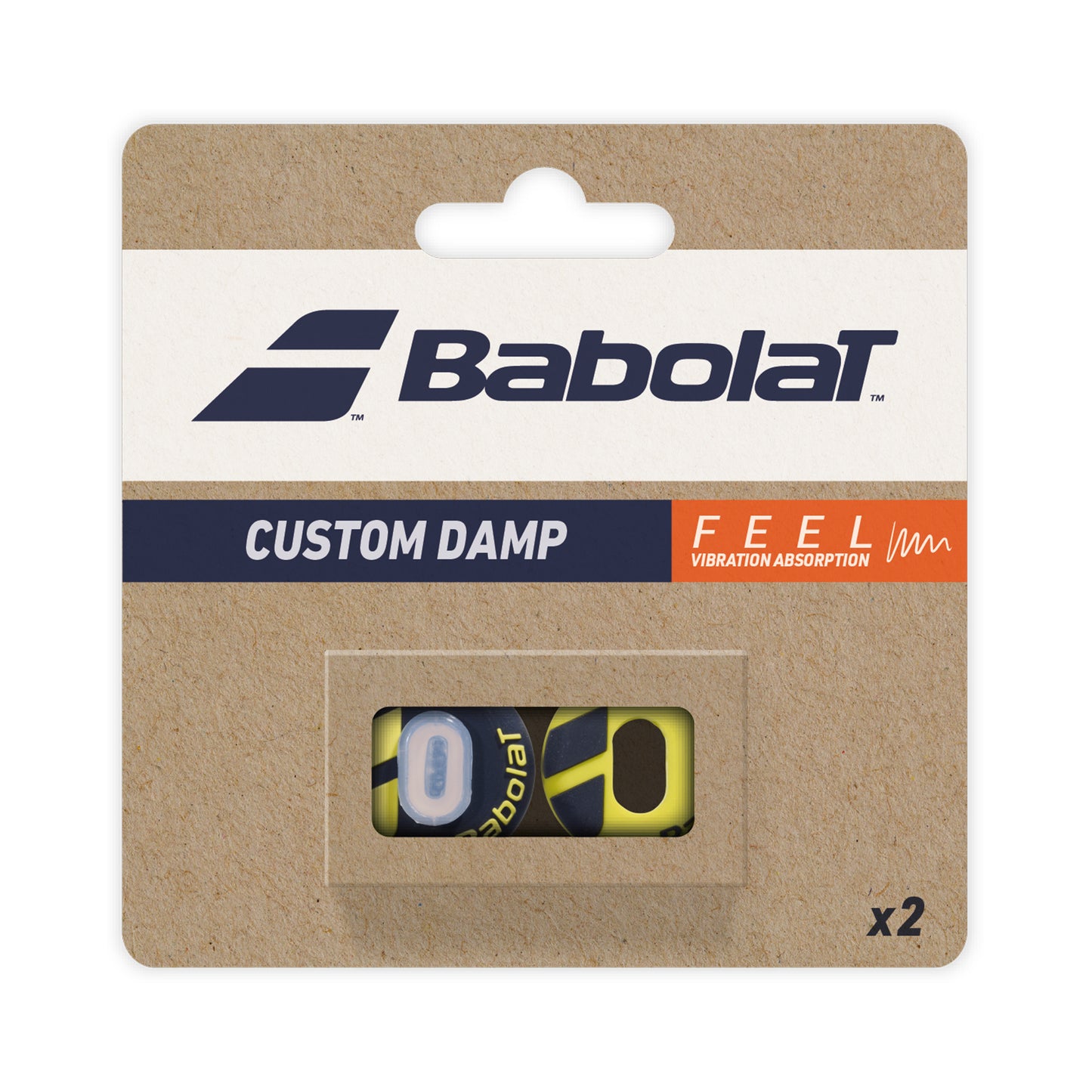 Babolat Custom Dampener 2 Pack-Black,Yellow