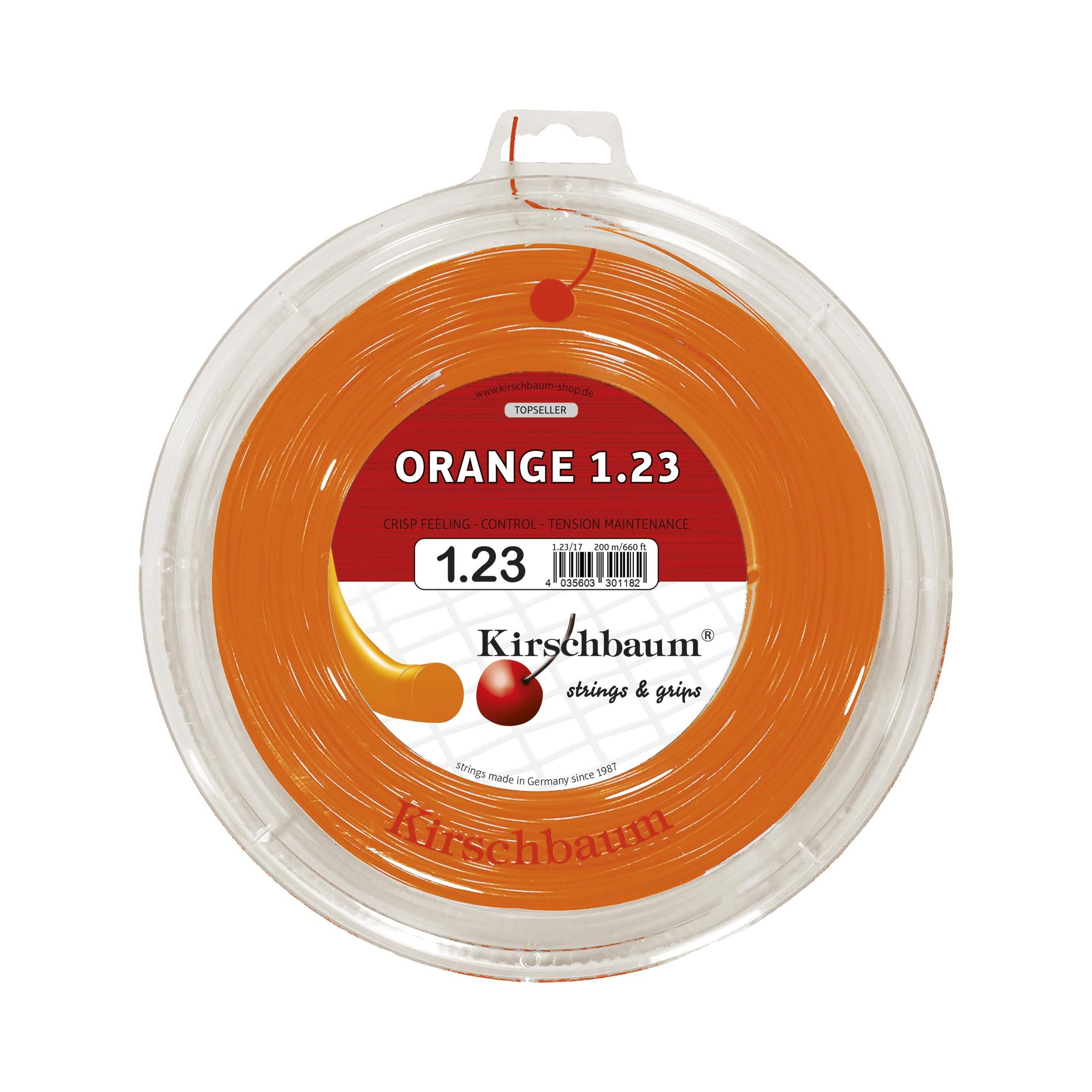 Kirschbaum Super Smash String Reel 200m-Orange