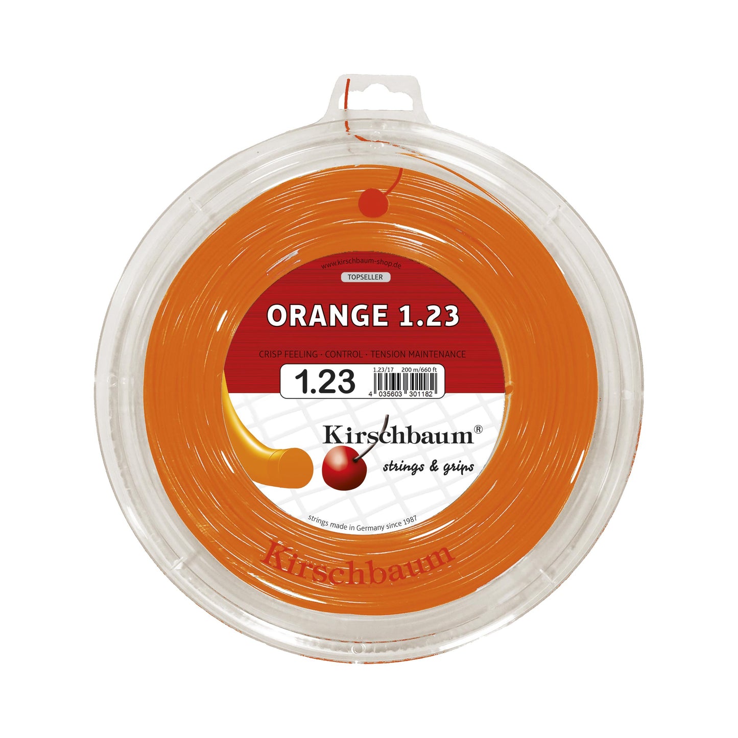 Kirschbaum Super Smash String Reel 200m-Orange