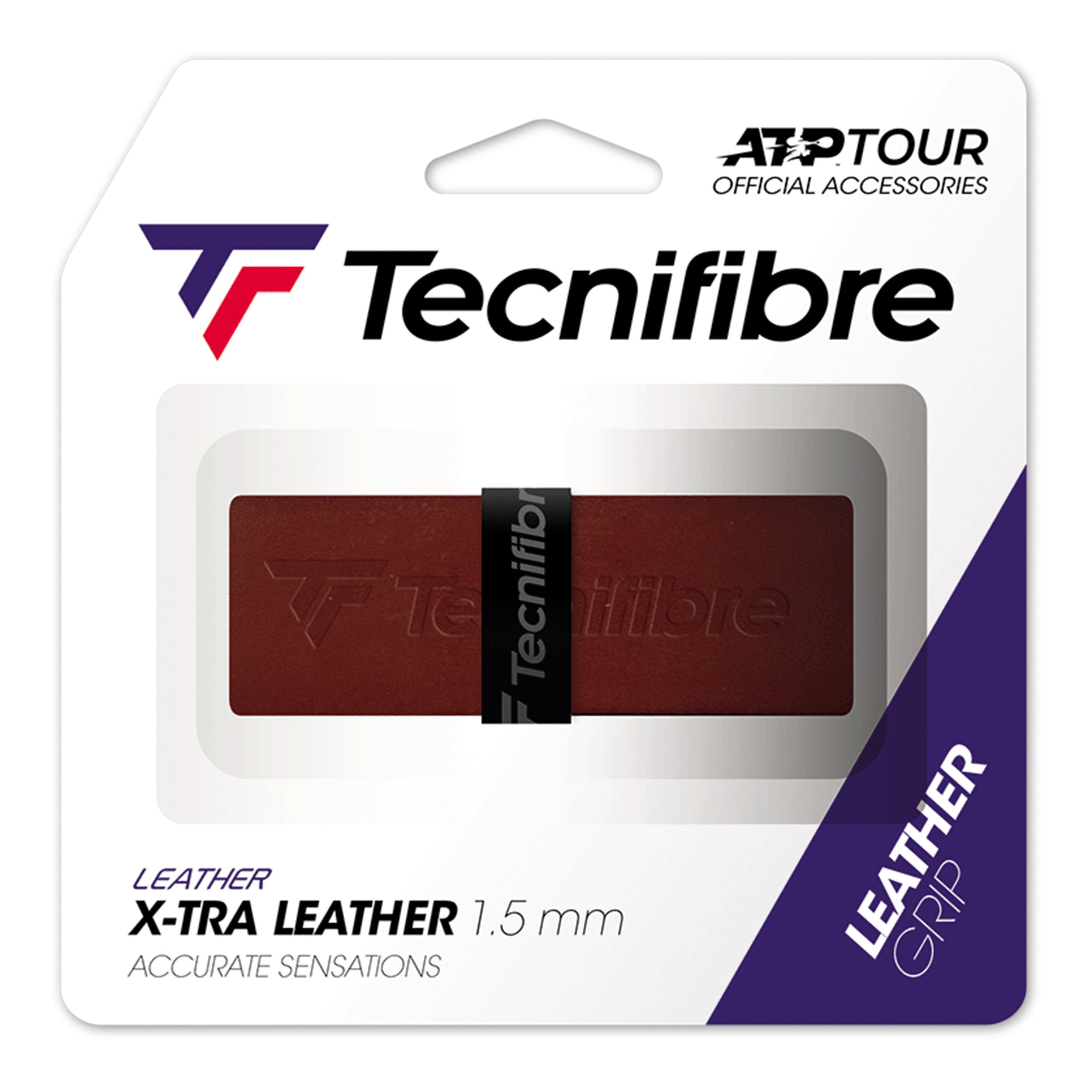 Tecnifibre Lederband 1 Pack-Brown
