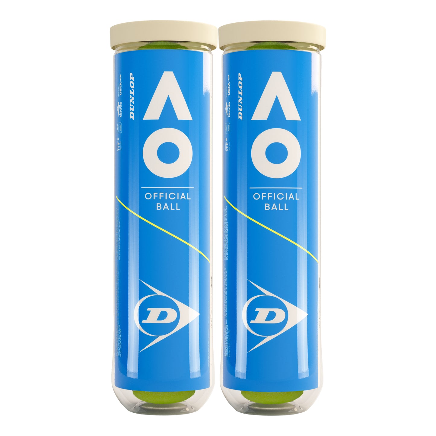 Dunlop Australian Open 2x 4 Ball Tube