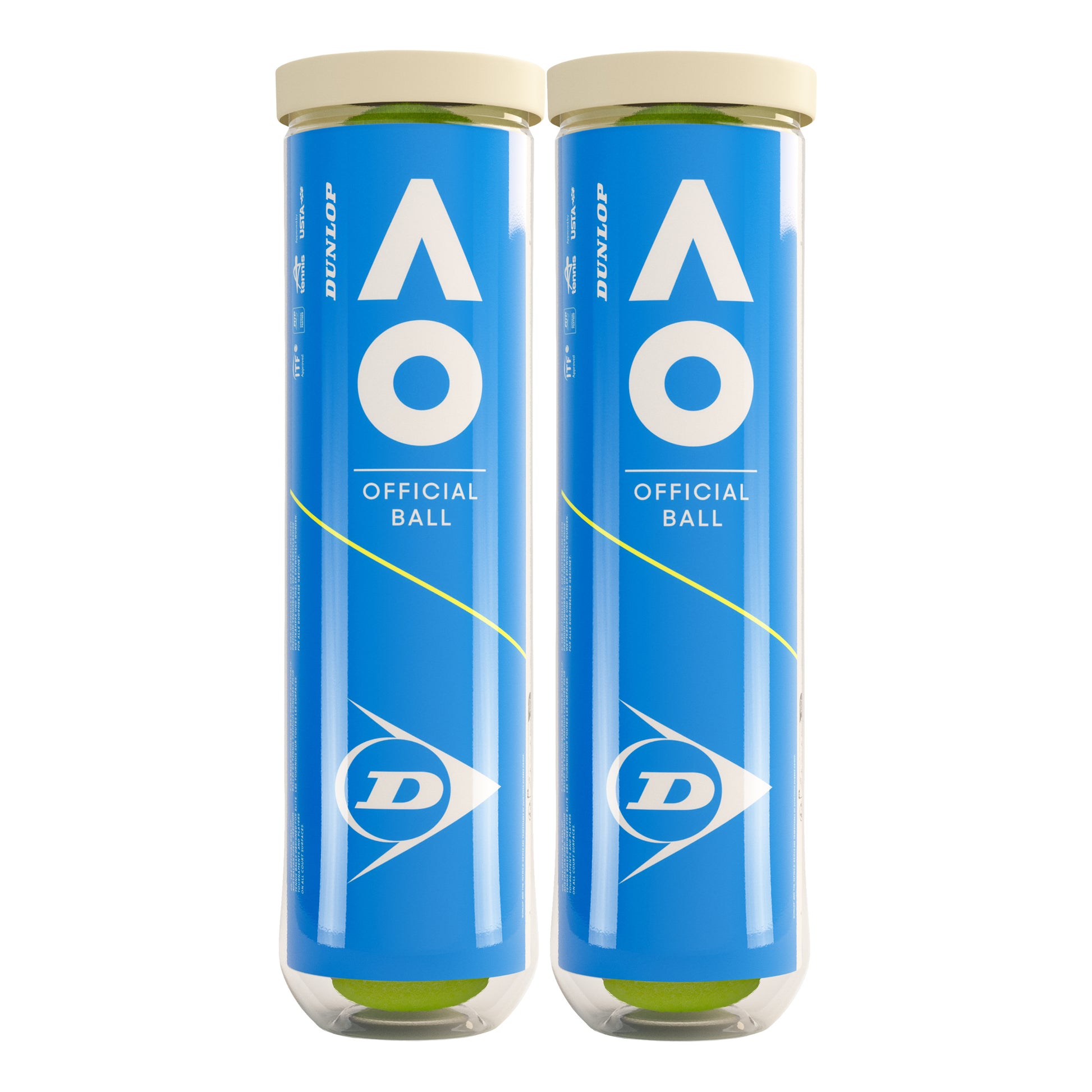 Dunlop Australian Open 2x 4 Ball Tube