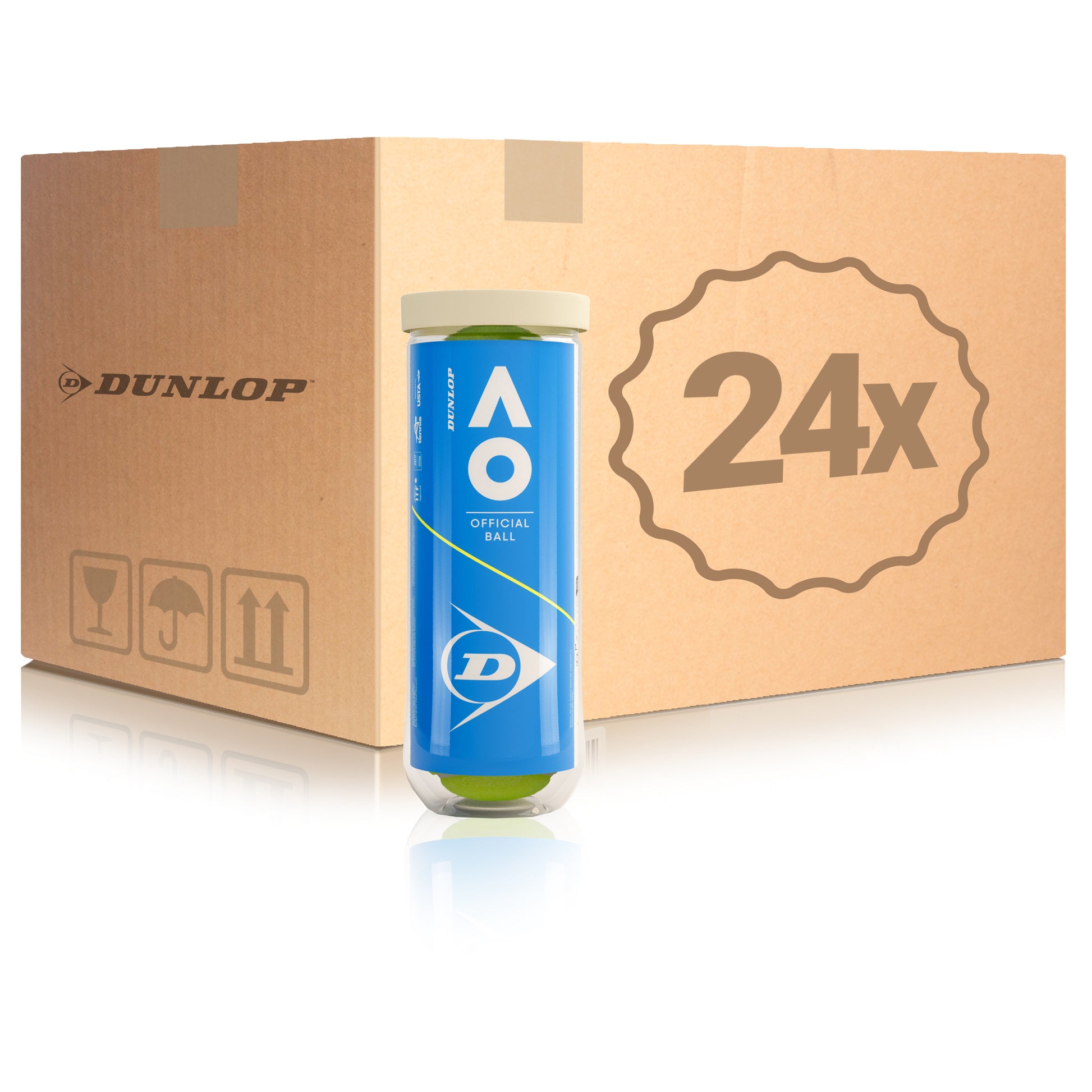 Dunlop 24x 3 Ball Tube Australian Open