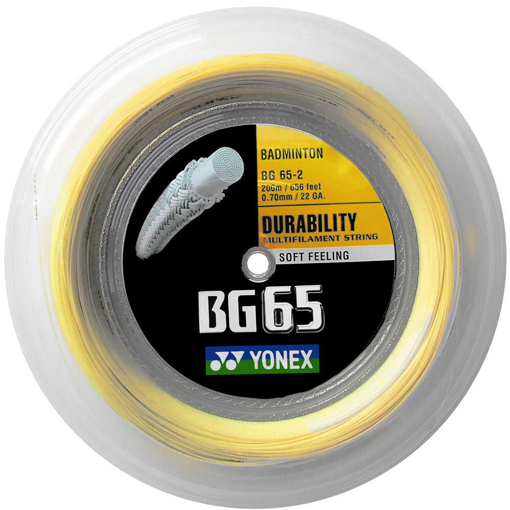 Yonex BG65 Badminton string reel 200m -yellow