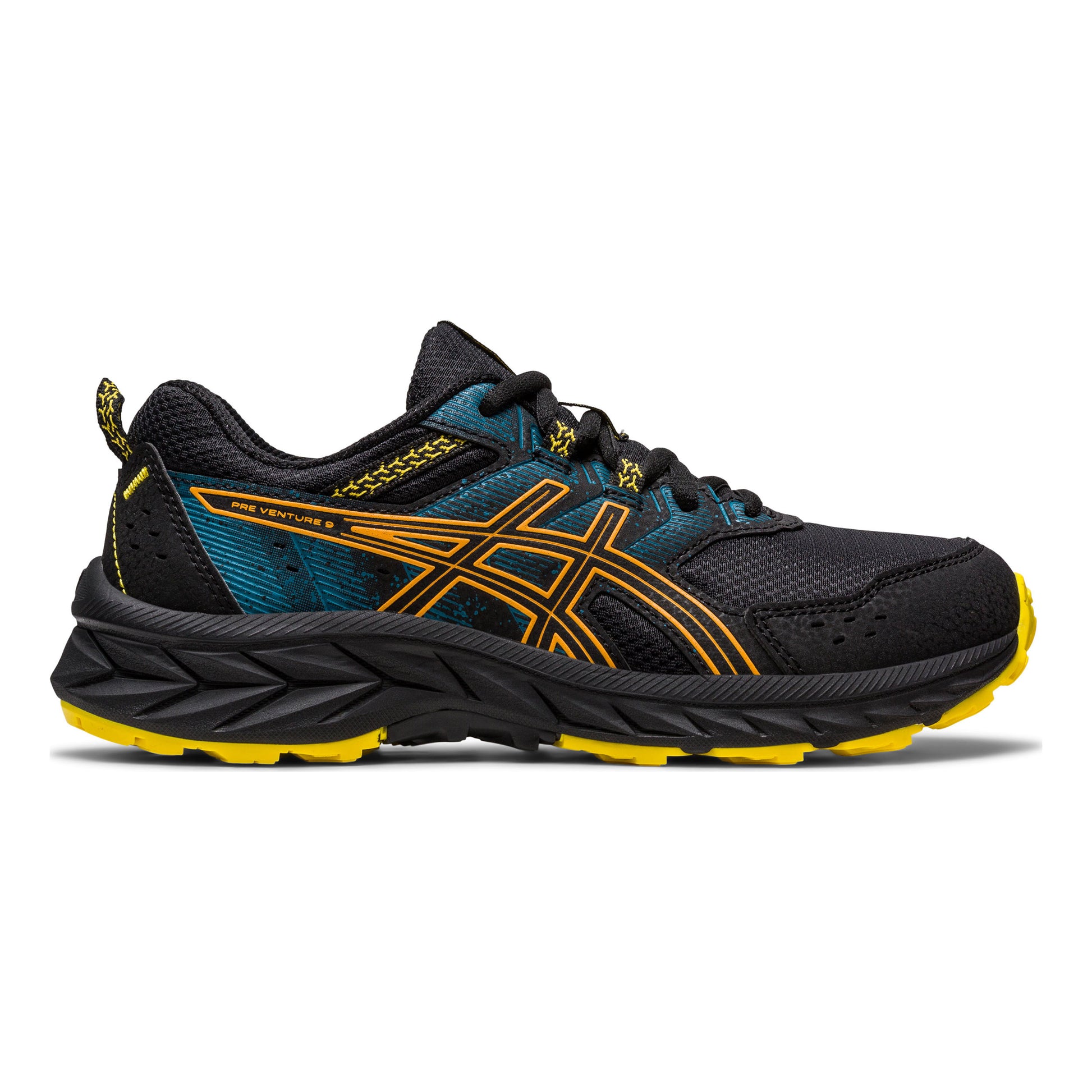 ASICS Pre-Venture 9 GS Trail running shoe Kids - black, yellow