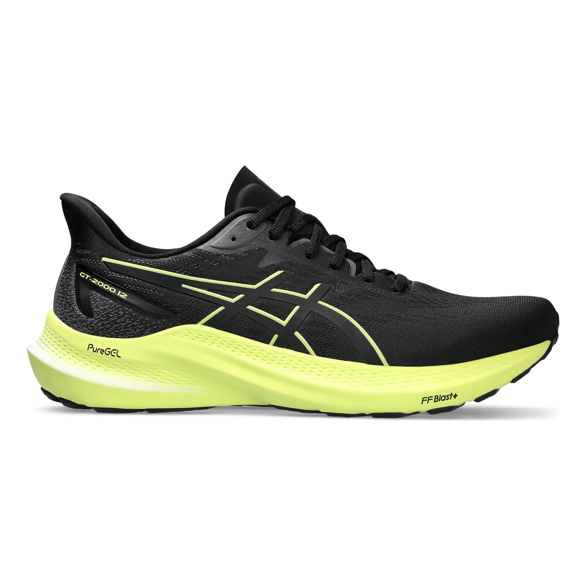 ASICS GT-2000 12 Stability running shoe Men - black, neon yellow