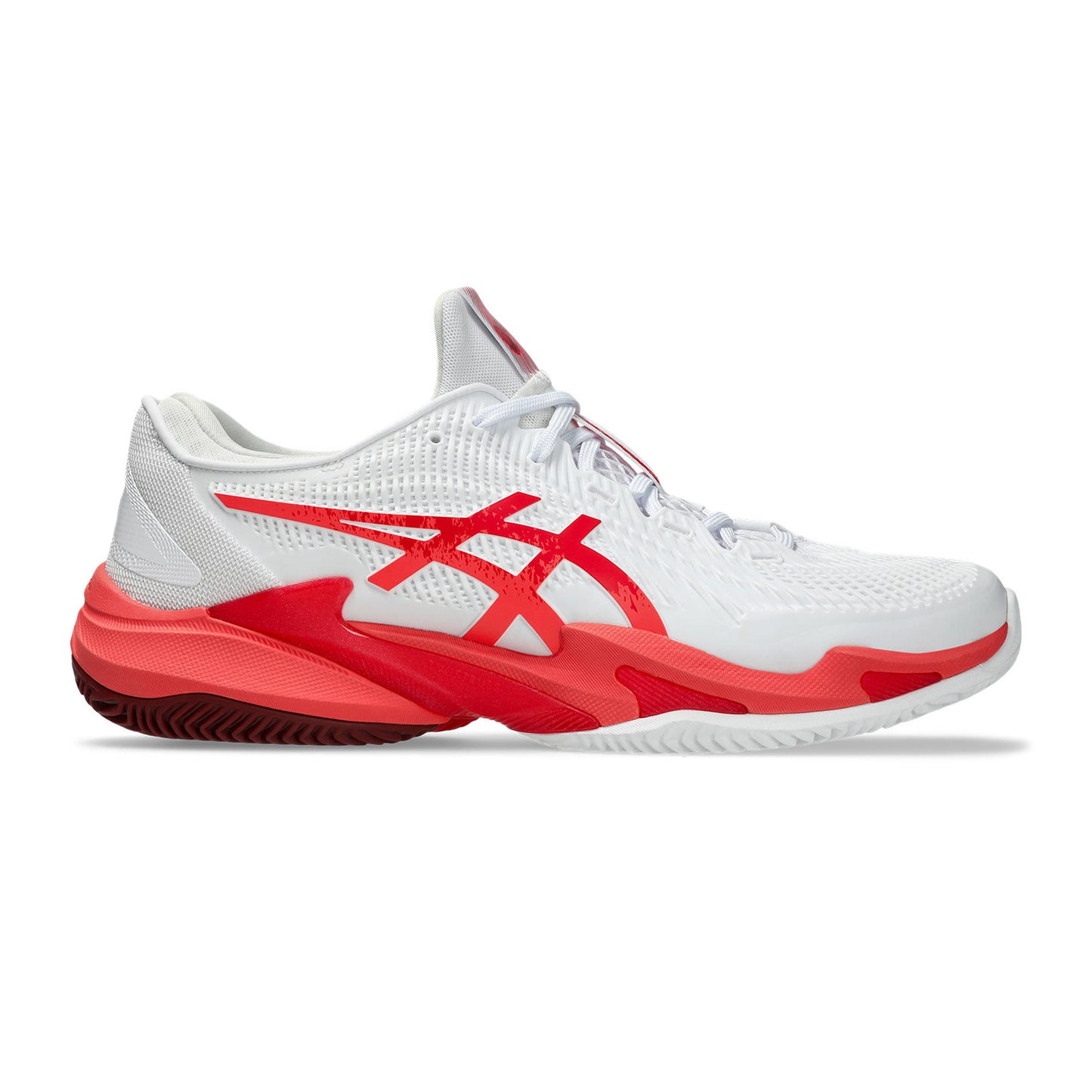 ASICS Court FF 3 Novak Clay court shoe Men - white, coral