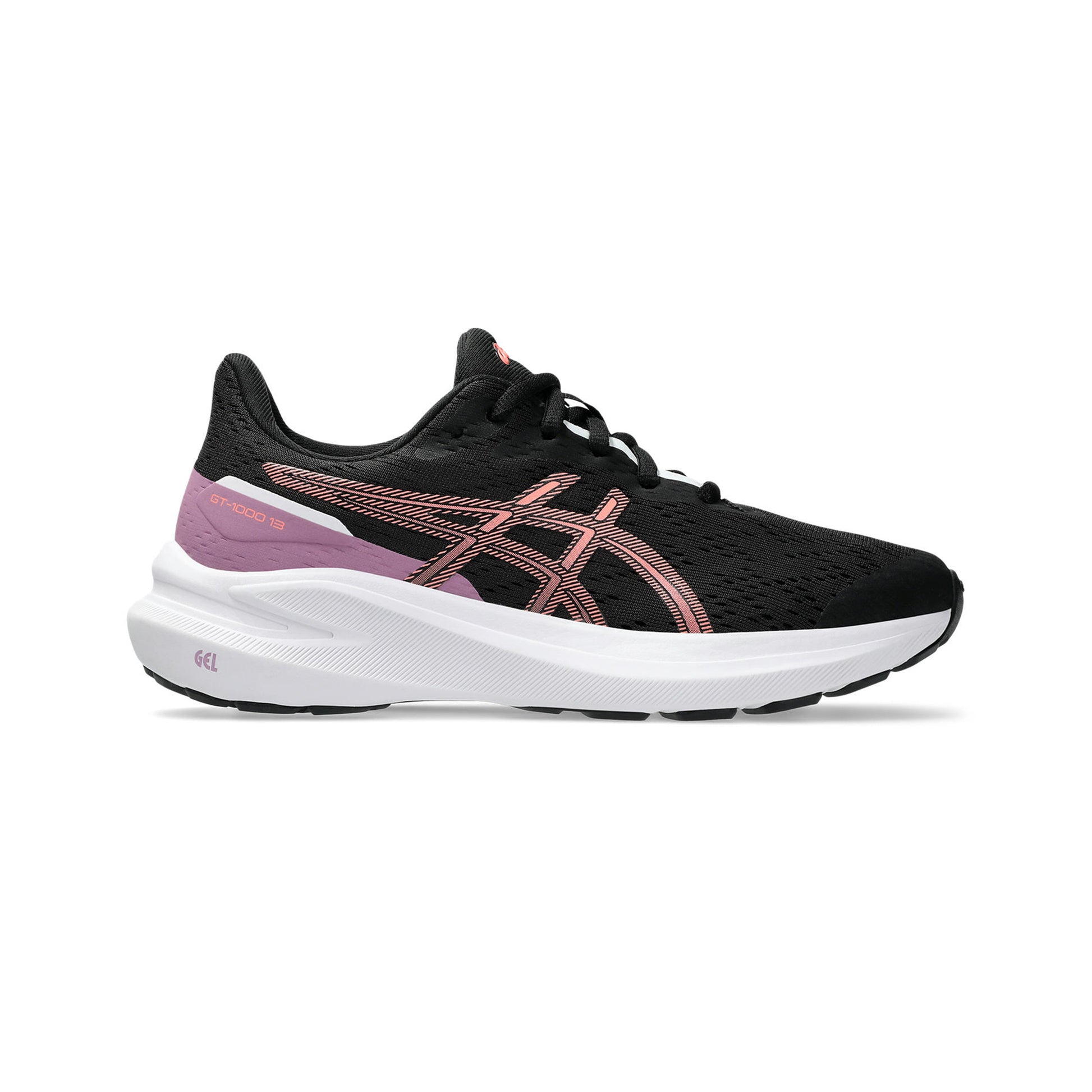 ASICS GT-1000 13 GS Stability Running Shoe Kids-Black,Yellow