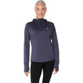 Road Winter Running Shirt Women-Blue Grey