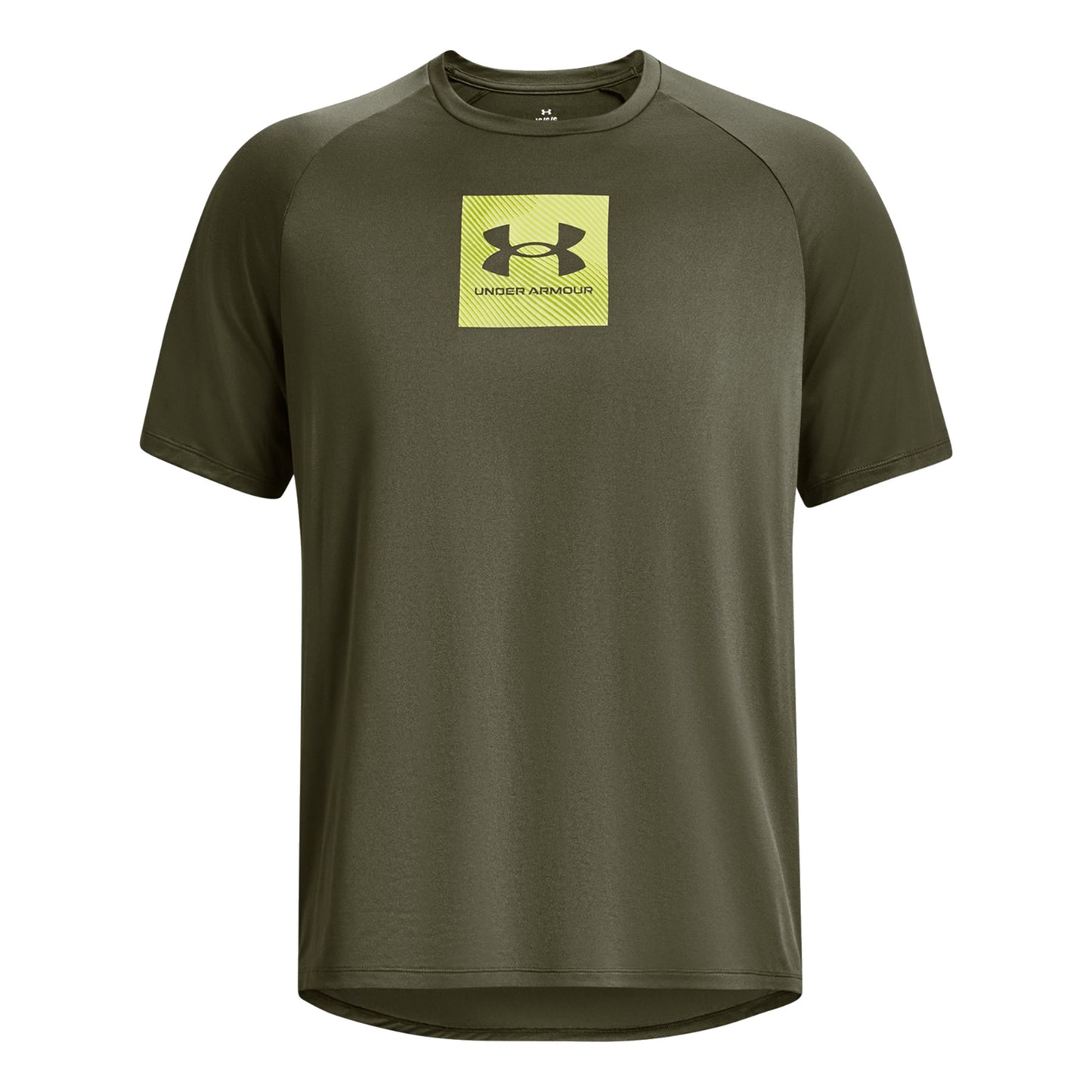 Under Armour Tech printed fill T-Shirt Men - dark green, yellow