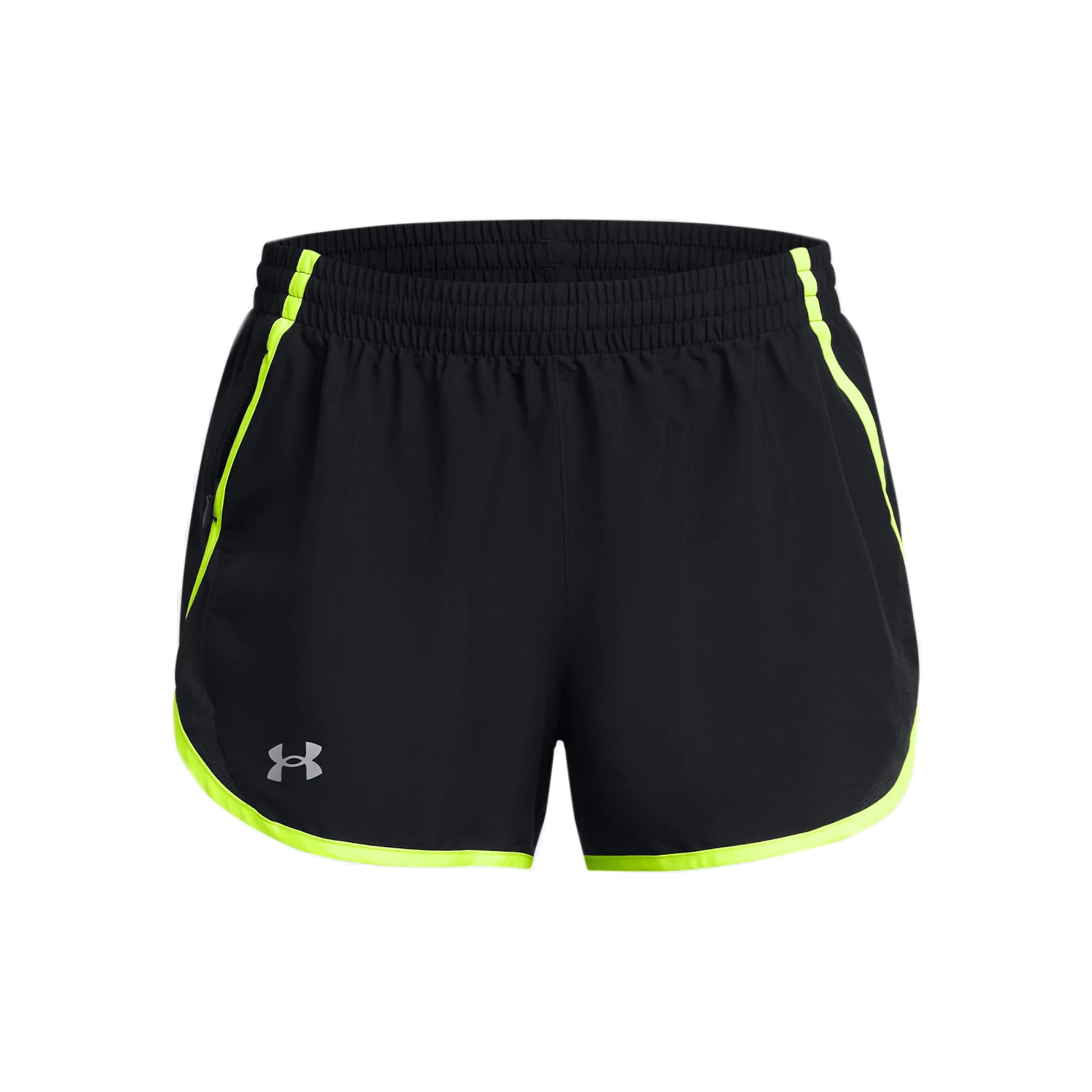 Under Armour Fly By 3in  Running shorts Women - black, neon yellow