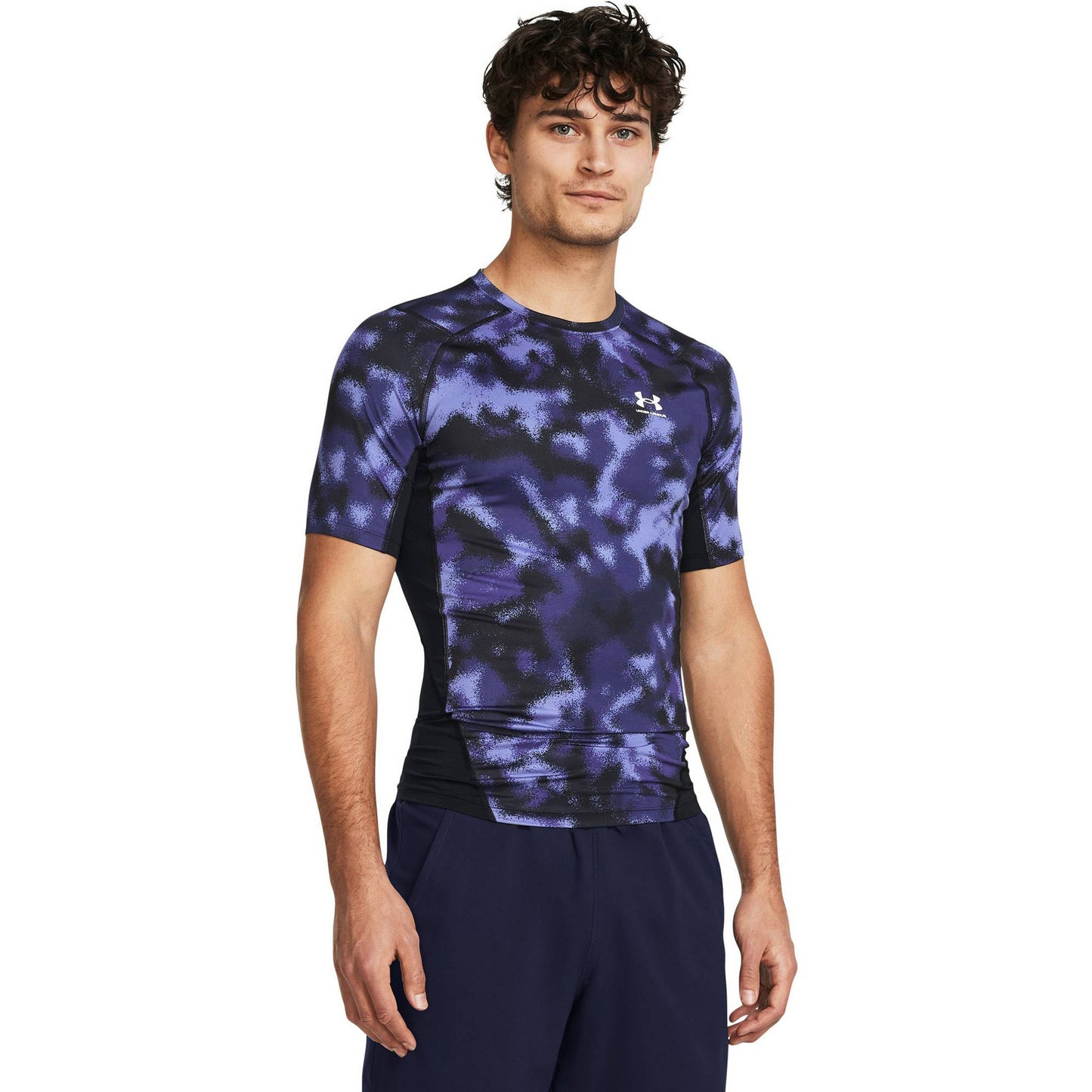 Under Armour Heatgear Printed T-Shirt Men-Violet
