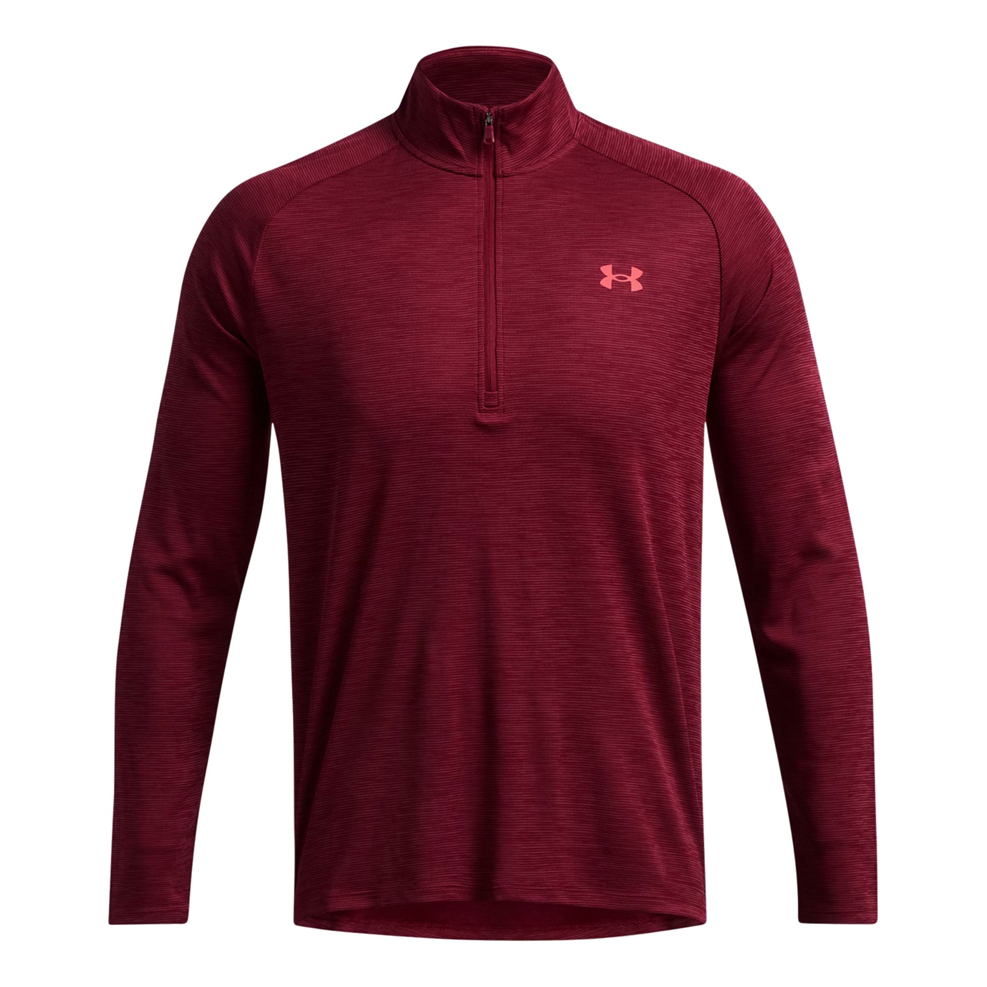 Under Armour Tech Textured Half-Zip Long sleeve Men - wine red,