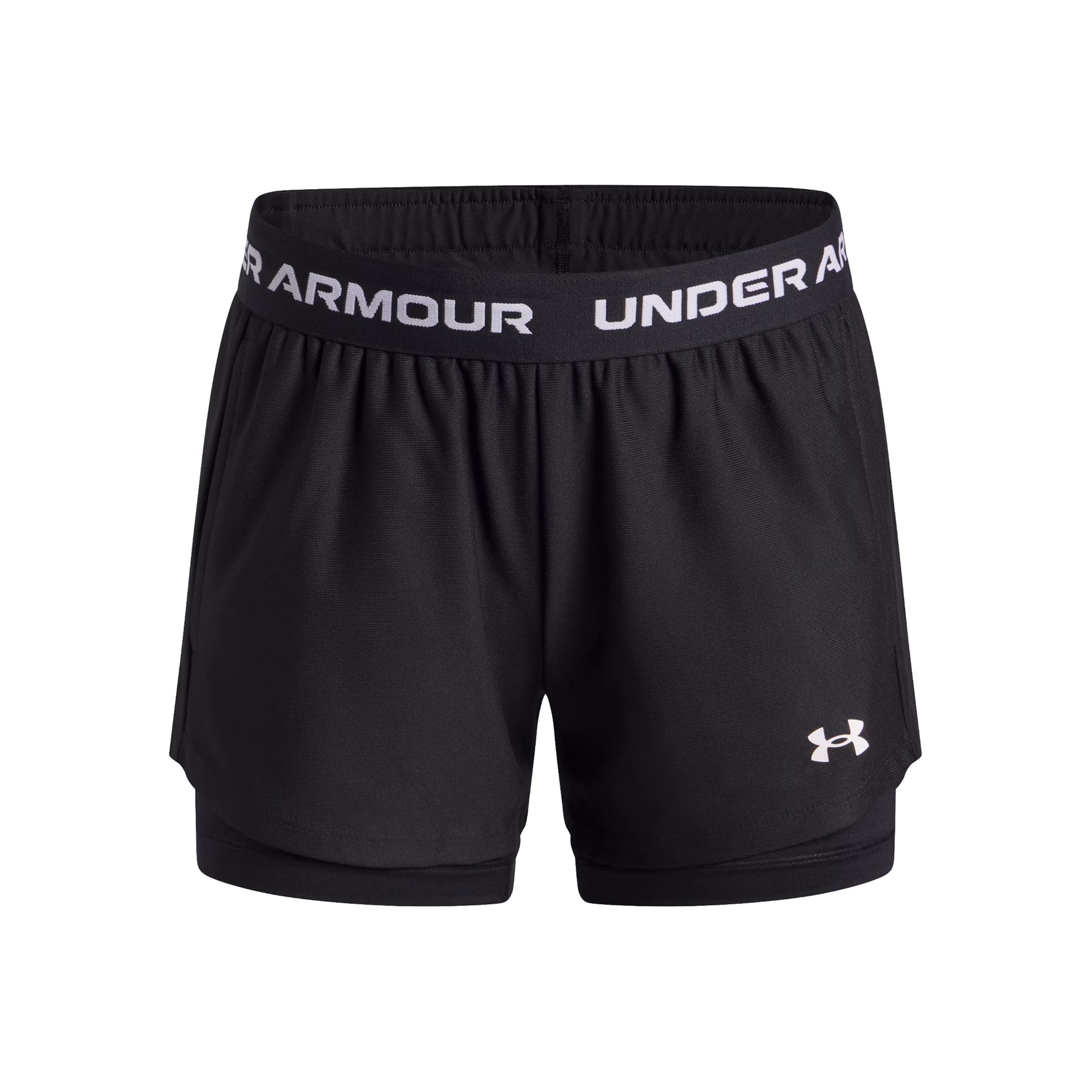 Under Armour Tech Play Up 2in1 Shorts Girls-Black,White