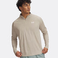 Tech Textured Half-Zip Long sleeve Men - brown,