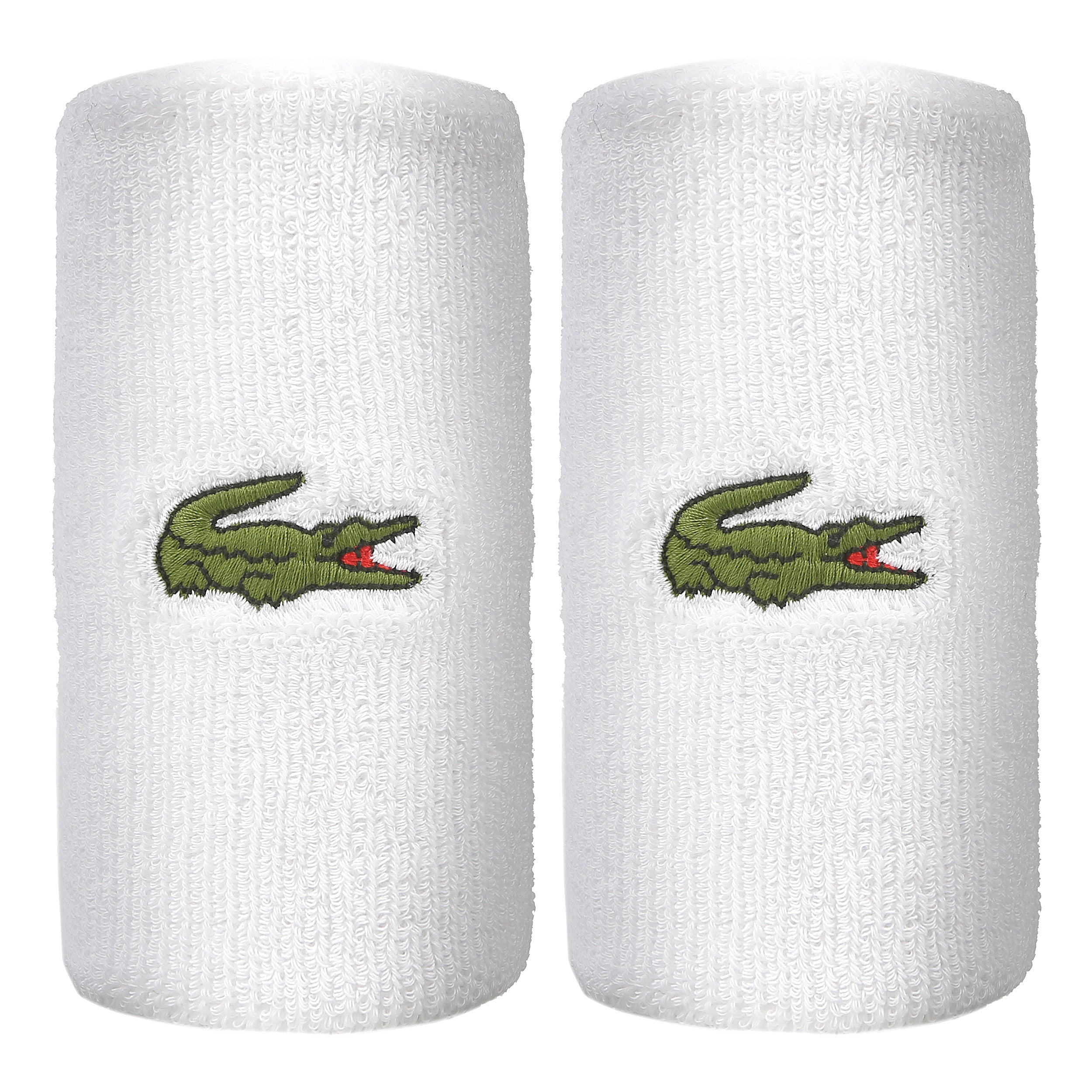 Lacoste Wristband 2 Pack long - white, green