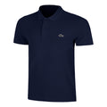 Ribbed Collar Polo Men - blue, white