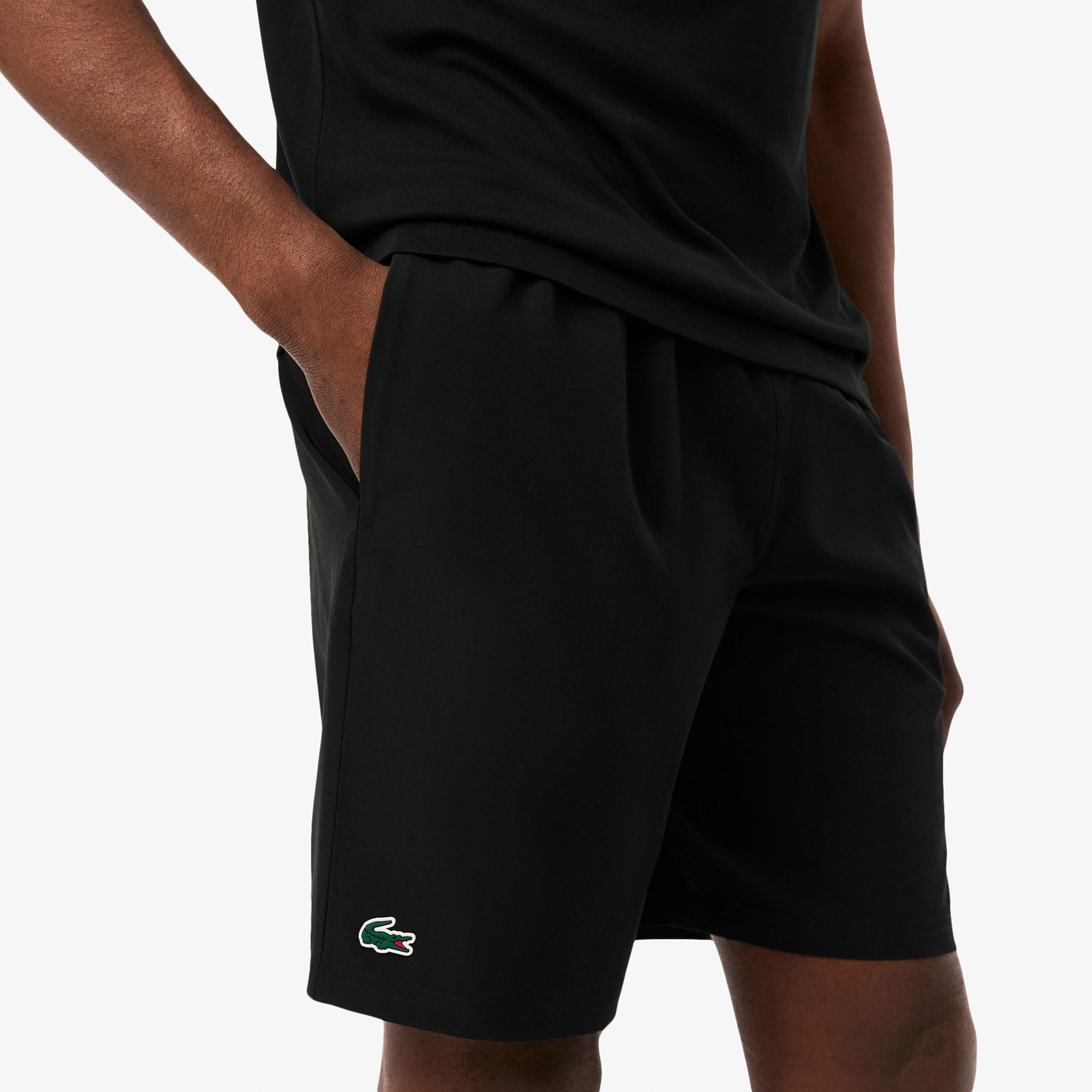 Djokovic Shorts Men - black, gold | Tennis-Point