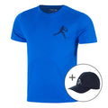 T-Shirt & Cap Men - blue, dark blue