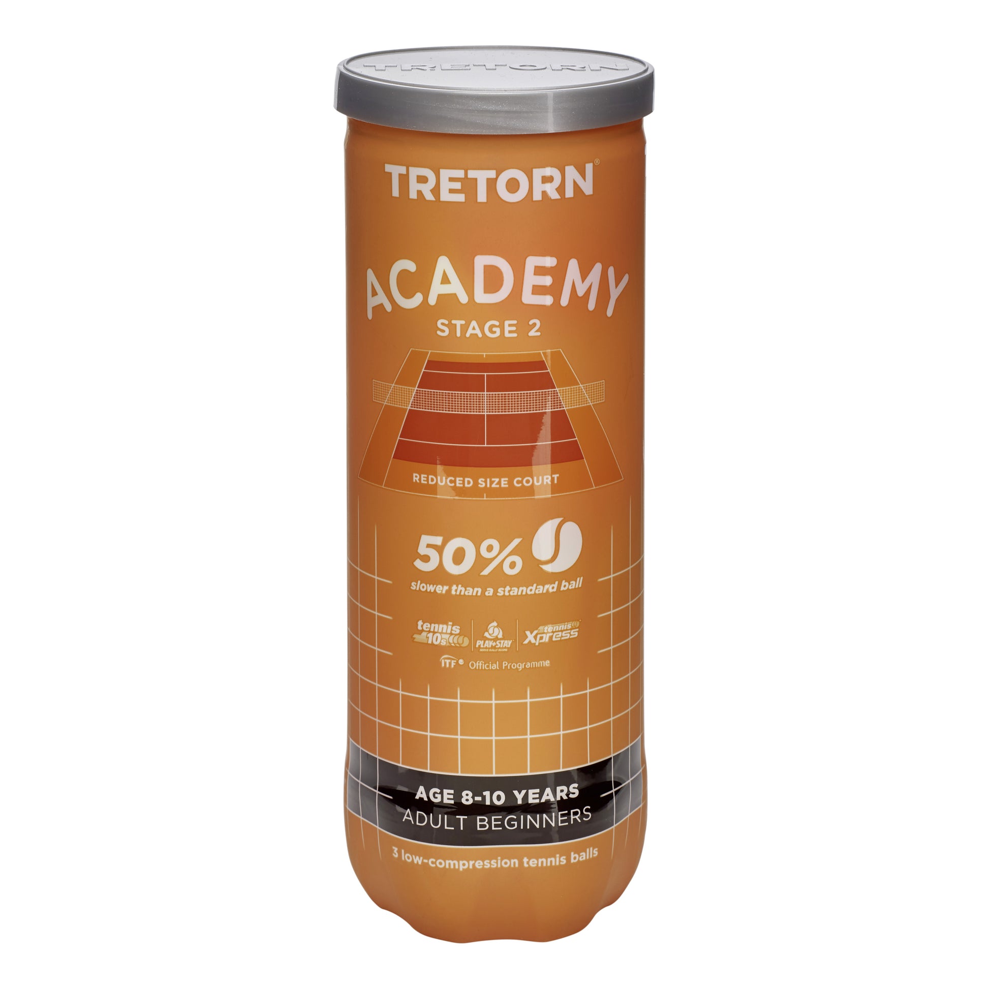 Tretorn Academy Orange (Stage 2) 3 Ball Tube