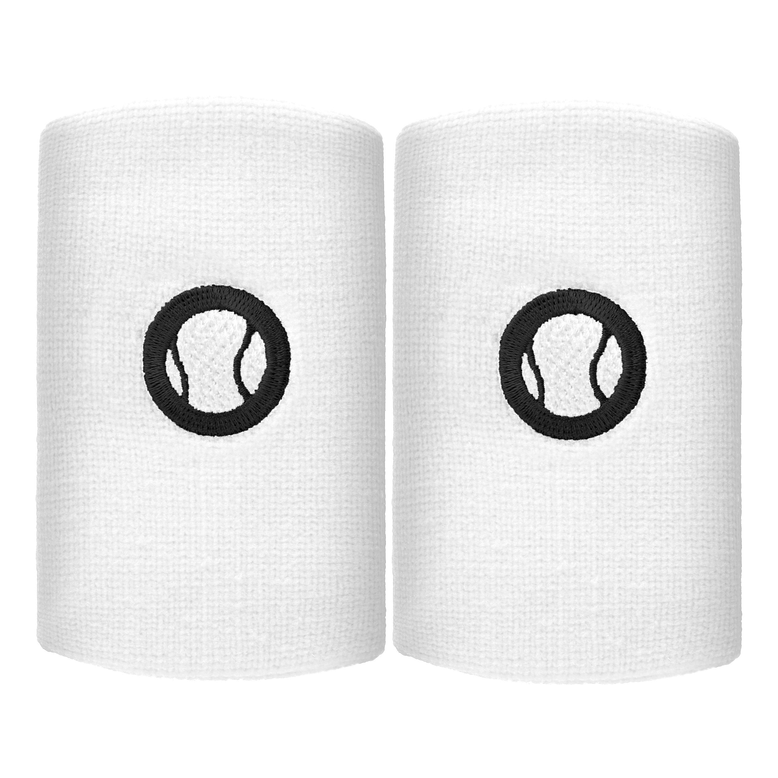 Tennis-Point Long Wristband 2 Pack Unisex - white,