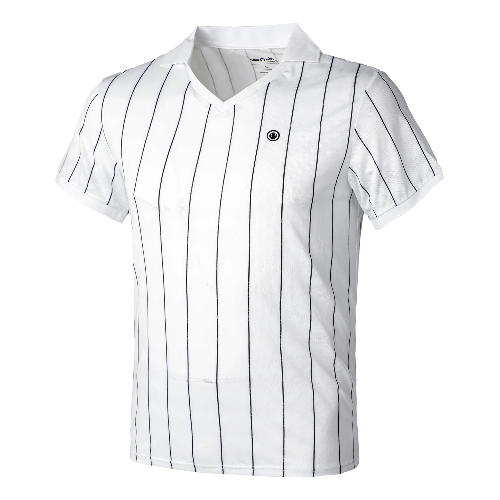 Tennis-Point Stripes Polo Men - white, black