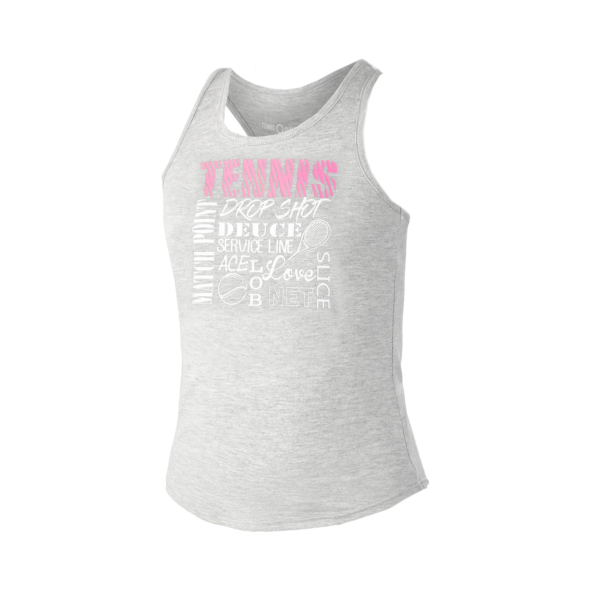 Tennis-Point Tennis World Tank top Girls - grey, multicoloured