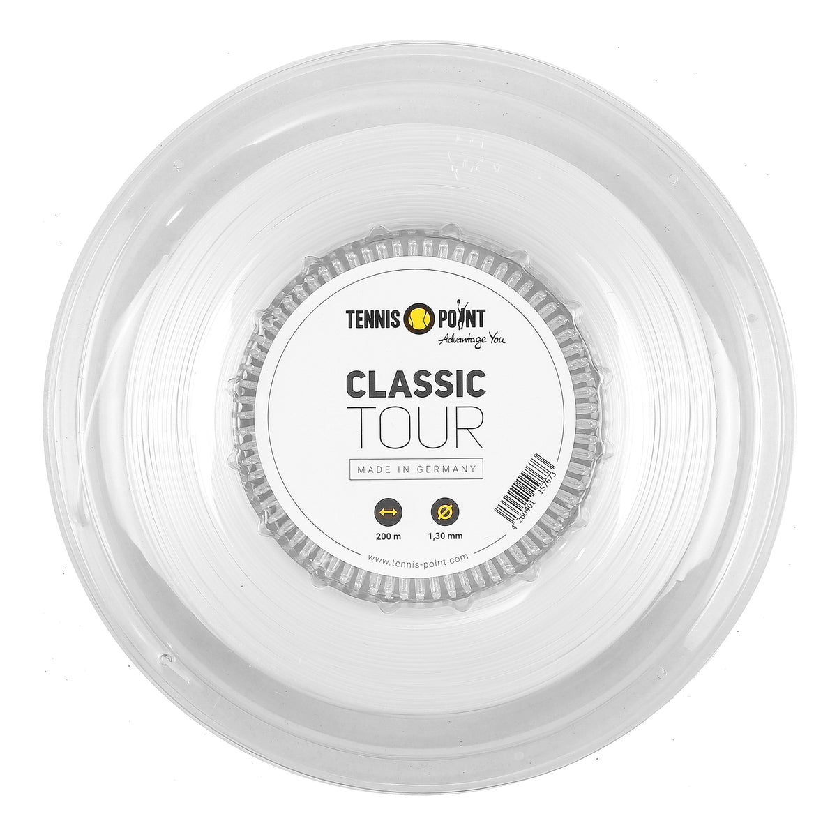 Tennis-Point Classic Tour String reel 200m - white
