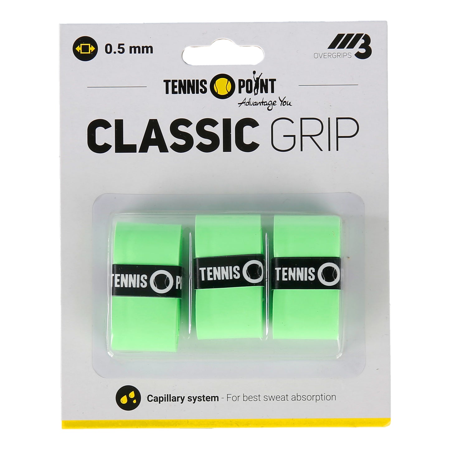 Tennis-Point Classic Grip 3 Pack - green