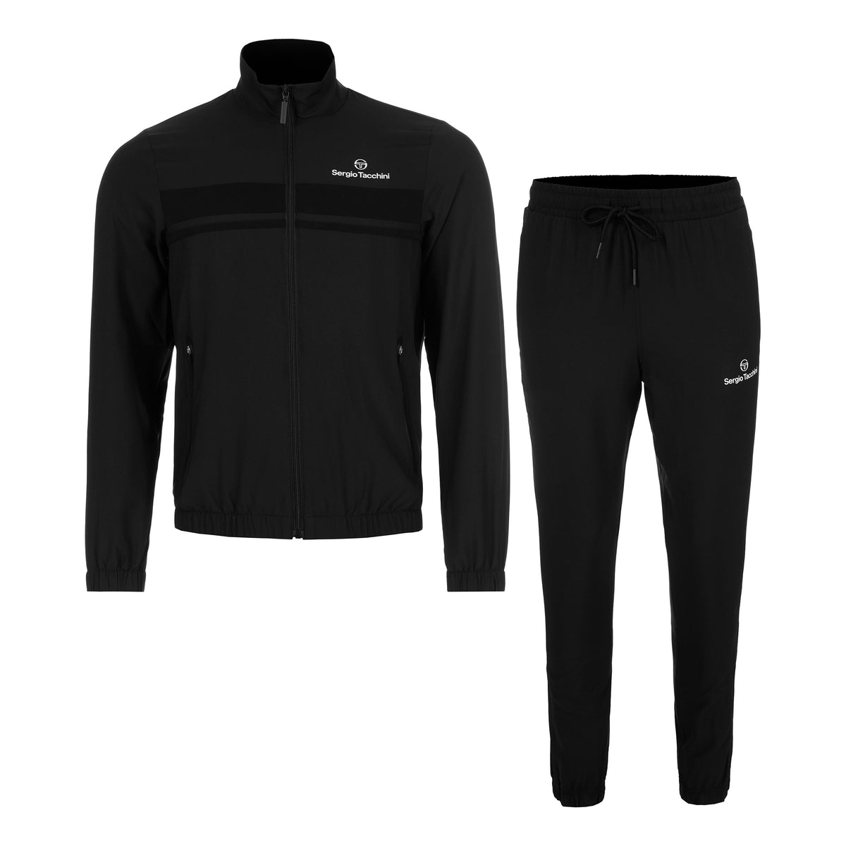 Sergio Tacchini Specchio Tracksuit Men - black, beige