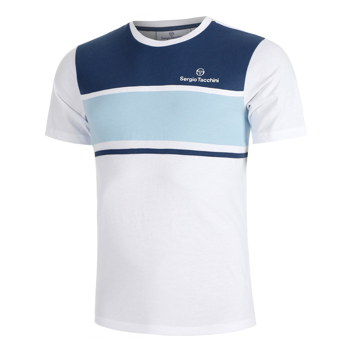 Sergio Tacchini Arpa T-Shirt Men-White,Light Blue