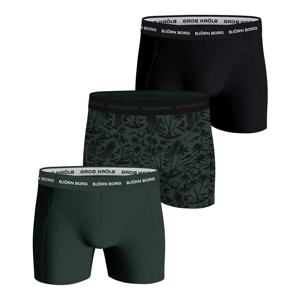 Björn Borg Cotton Stretch Trunk Boxer shorts 3 Pack Men - multicoloured,