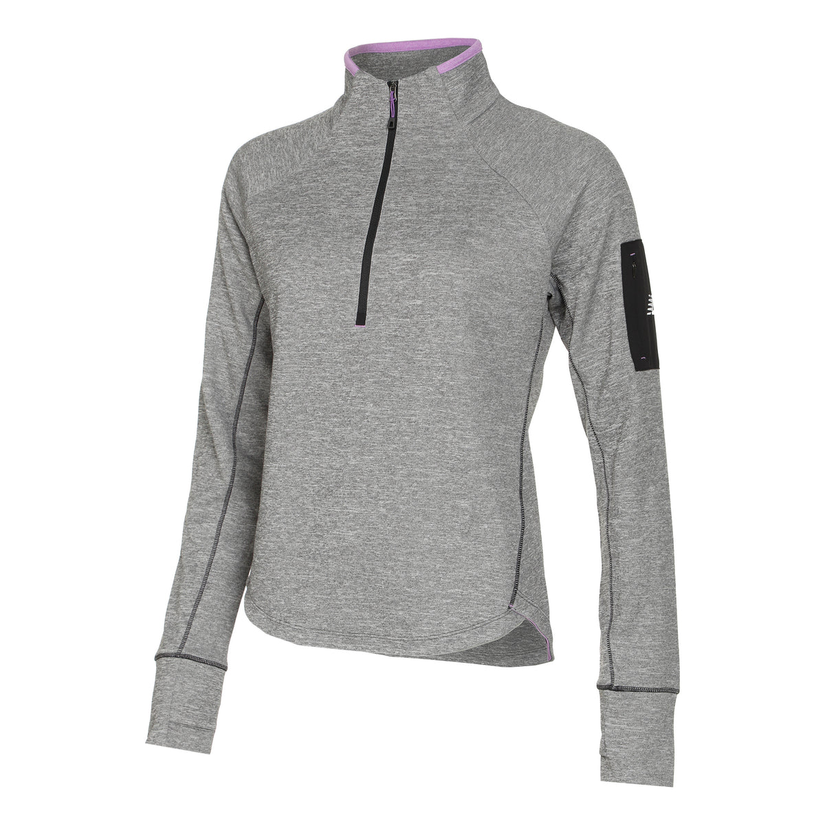 New Balance AT Half-Zip Long sleeve Women - grey,