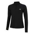 Space Dye Quarter Zip Long Sleeve Women-Black