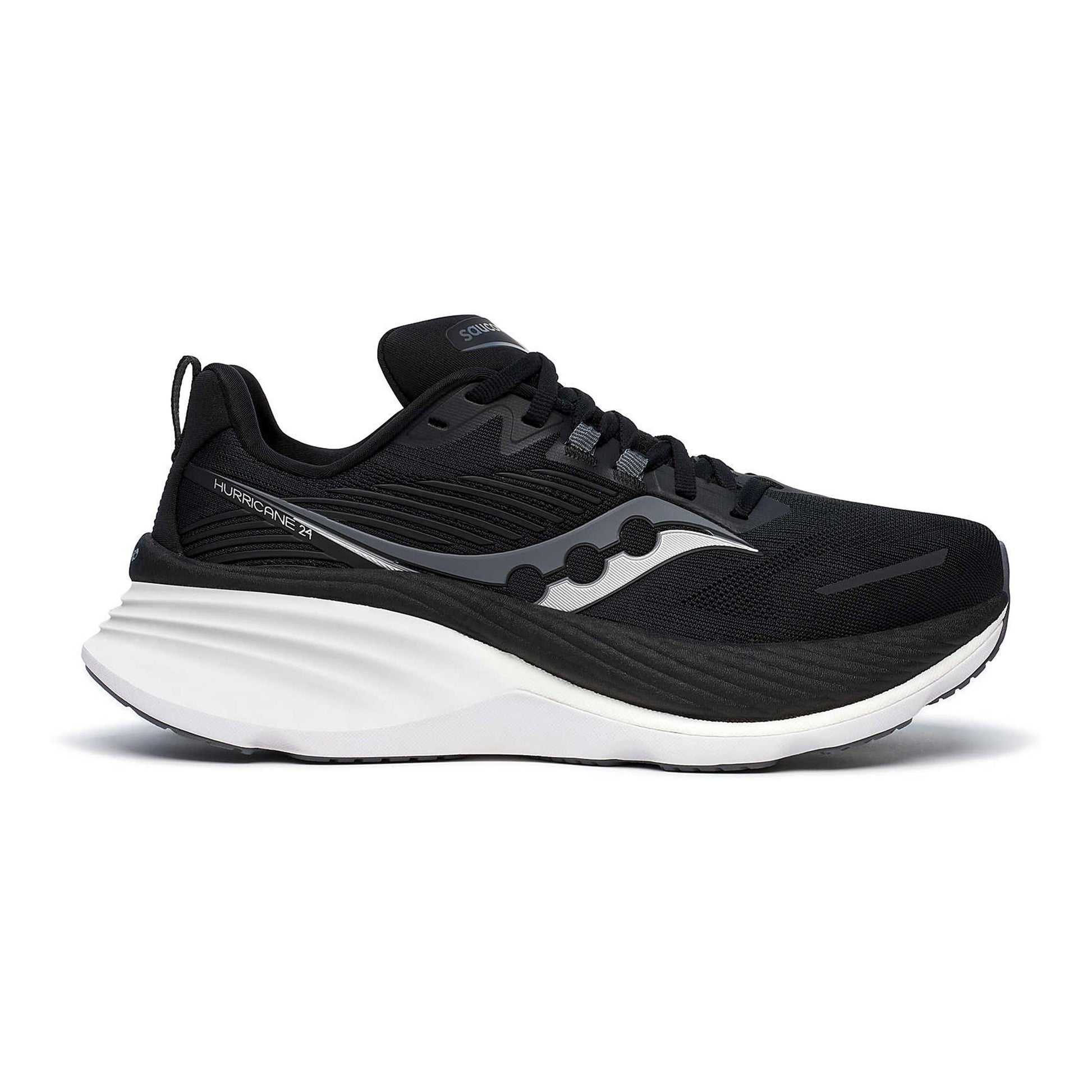 Saucony Hurricane 24 Wide Stability Running Shoe Men-Black,Anthracite