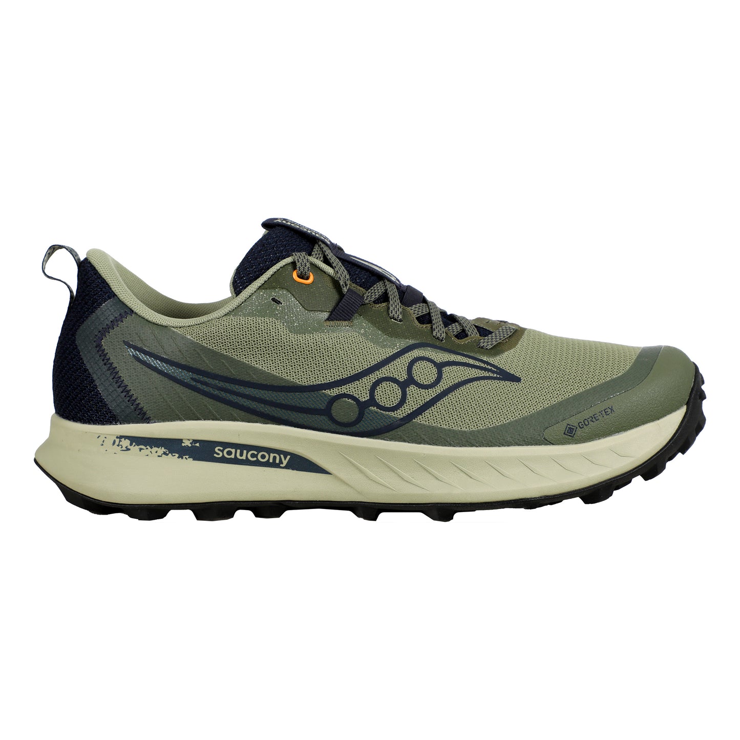 Saucony Peregrine 15 GTX Trail Running Shoe Men-Green,Dark Blue