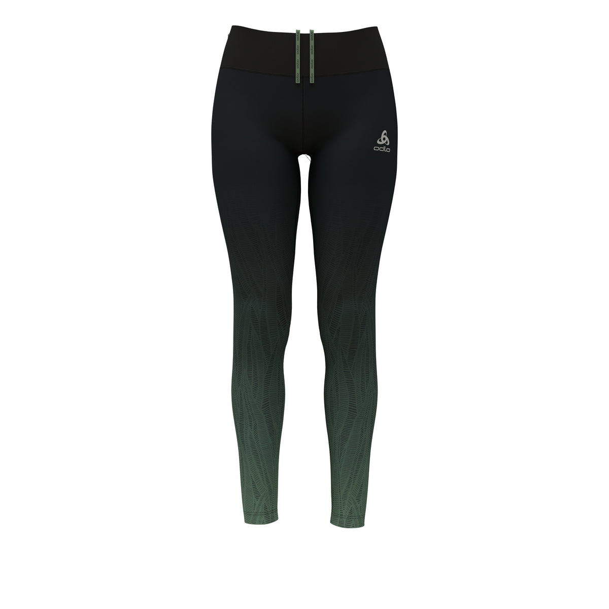 Odlo Print Tight Women-Black,Green
